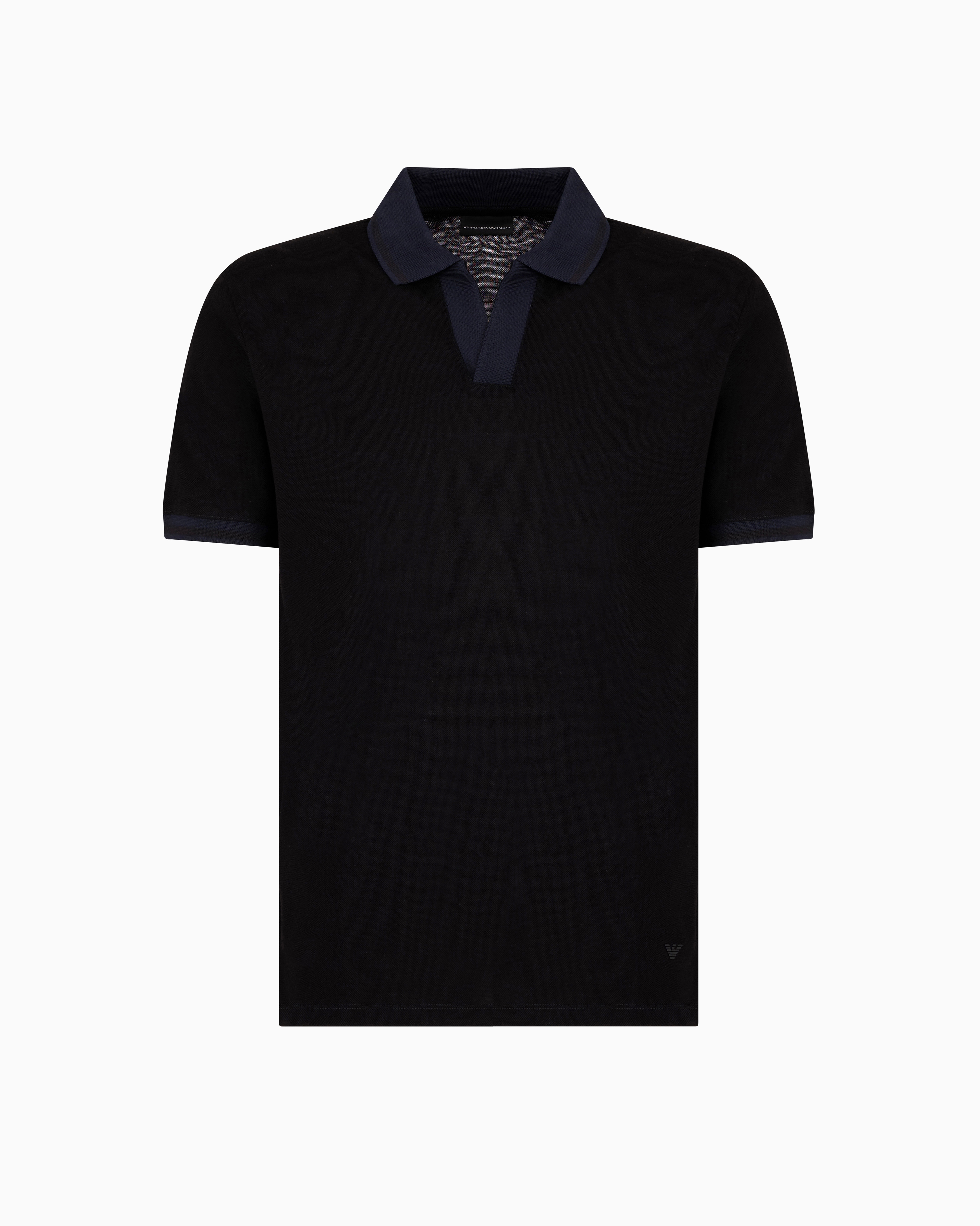 Emporio Armani - Jersey polo shirt, Man, Black, Size: