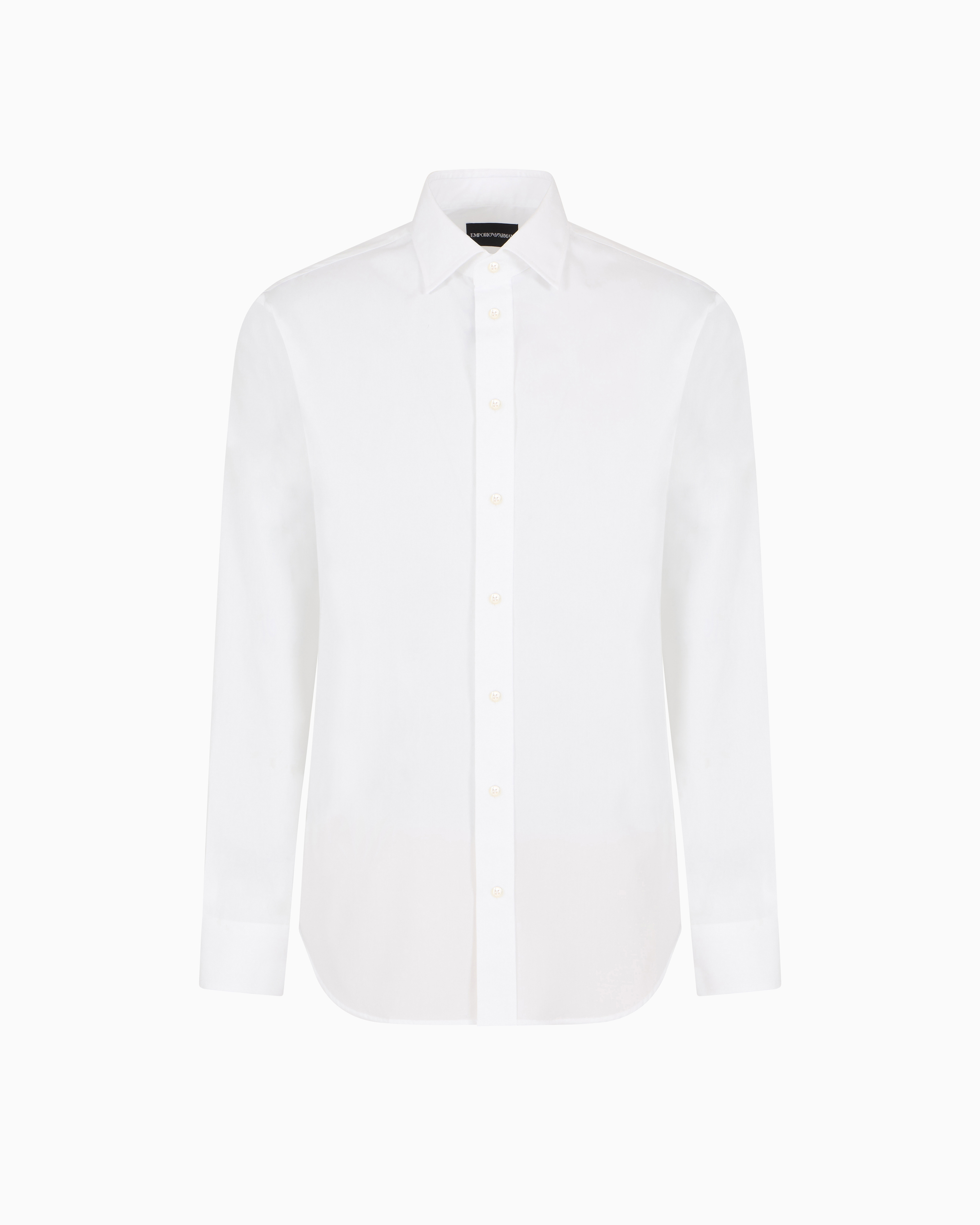 Emporio Armani - Cotton poplin shirt, Man, White, Size: