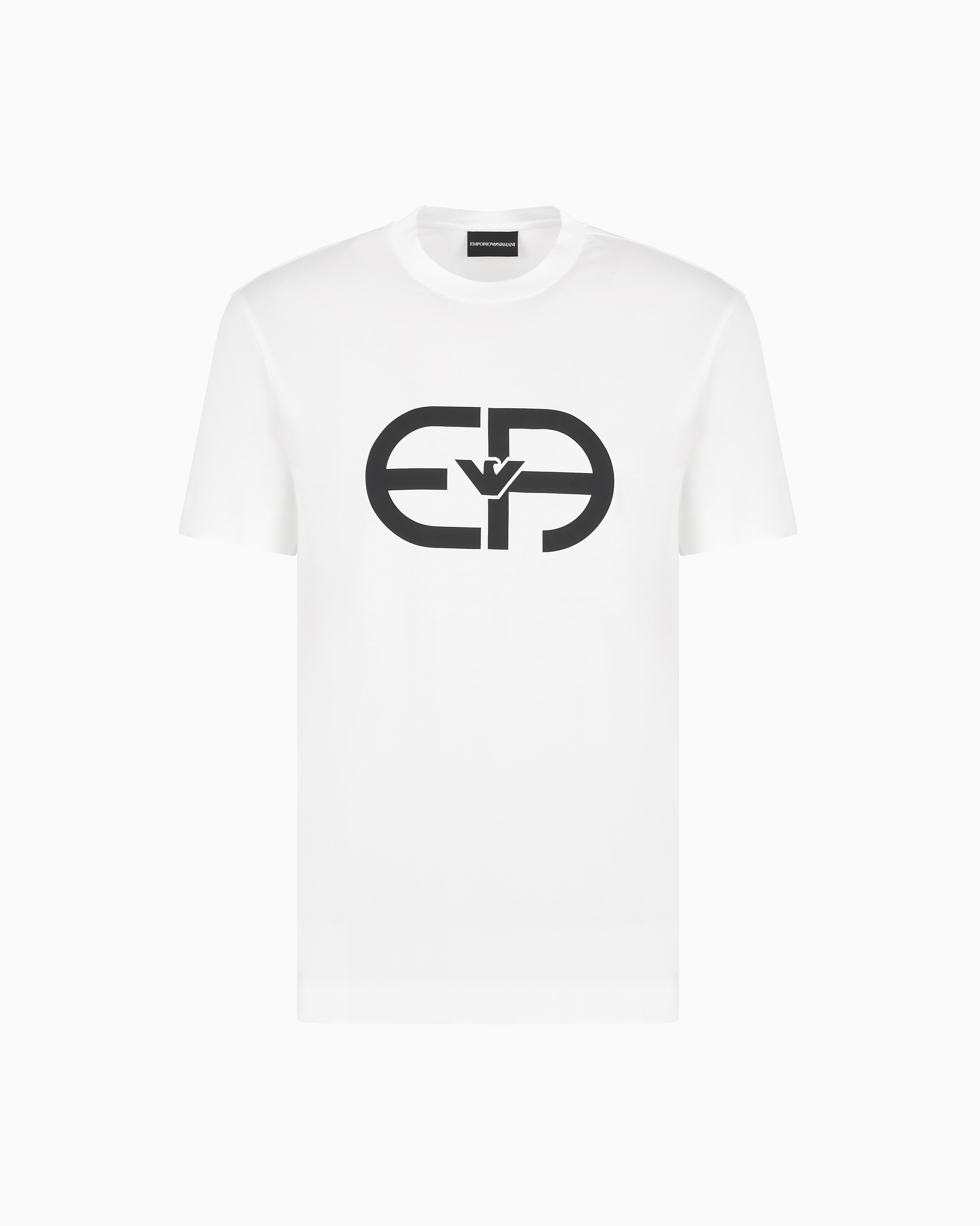 Lyocell-blend jersey T-shirt with oversized EA logo