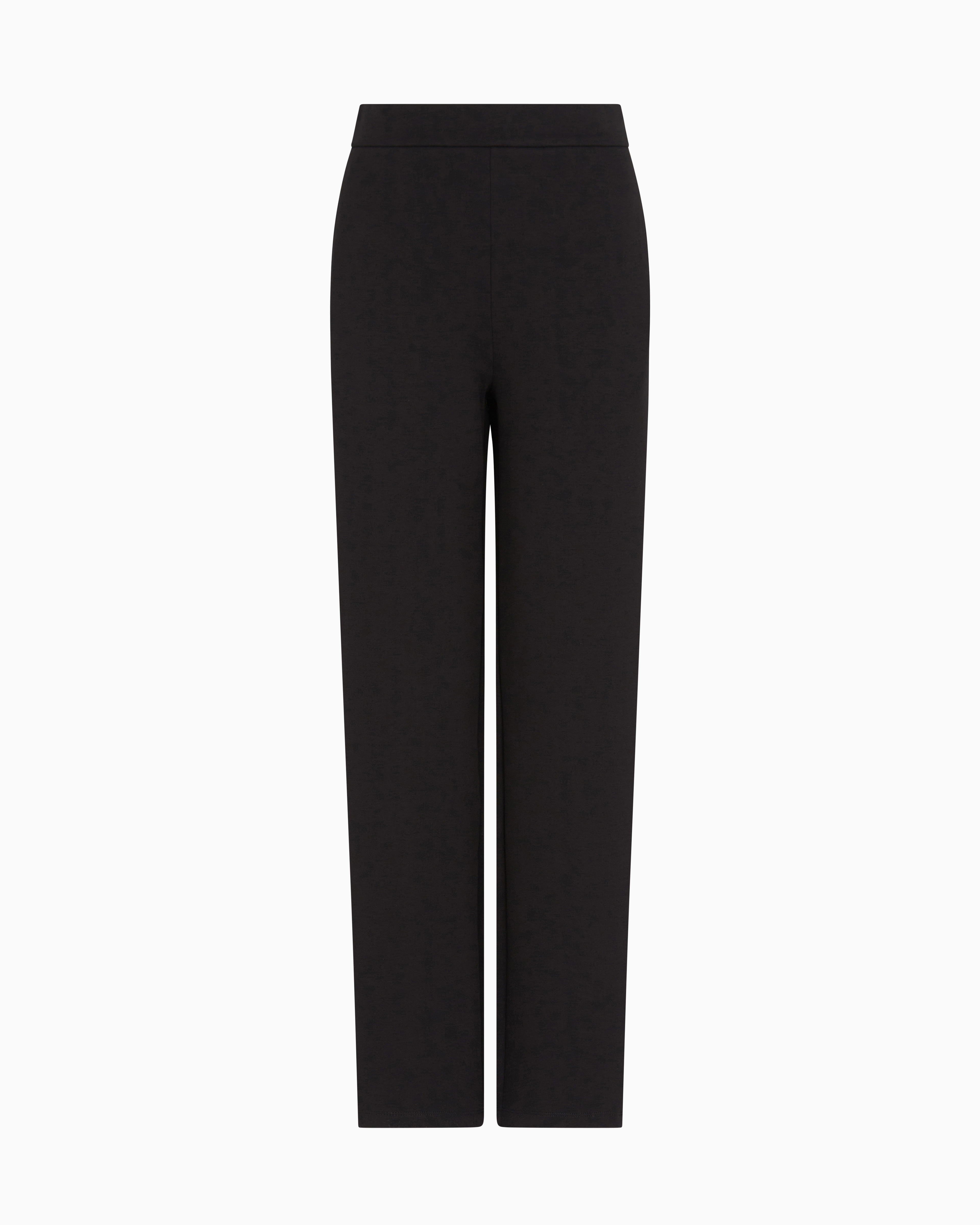パンツ EMPORIO ARMANI Woman Pants Black EW001587TE14039 UC001 Logo Series cotton-blend trousers | EA7