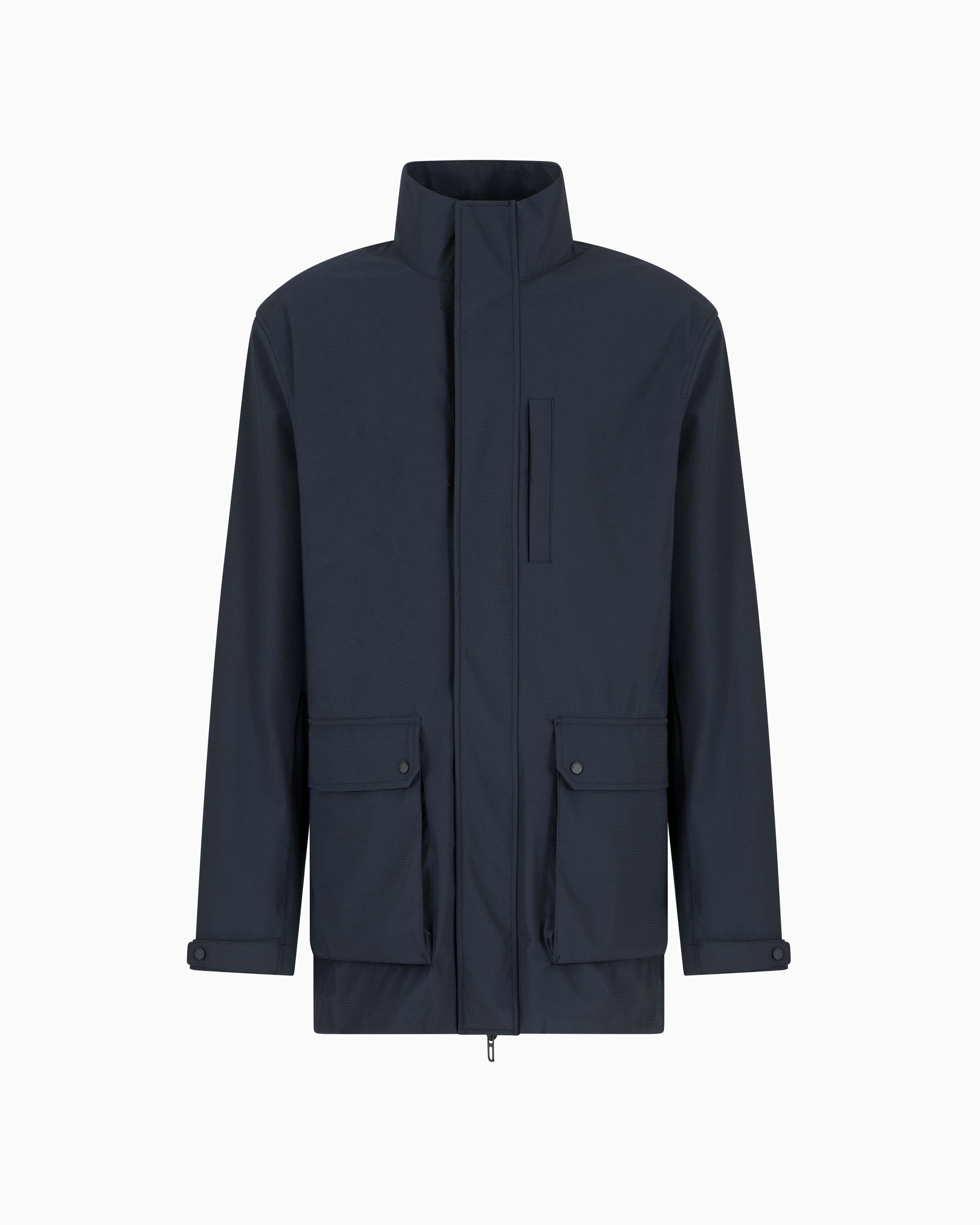 Emporio Armani - Travel Essentials water-repellent nylon blouson, Man, Navy Blue, Size: