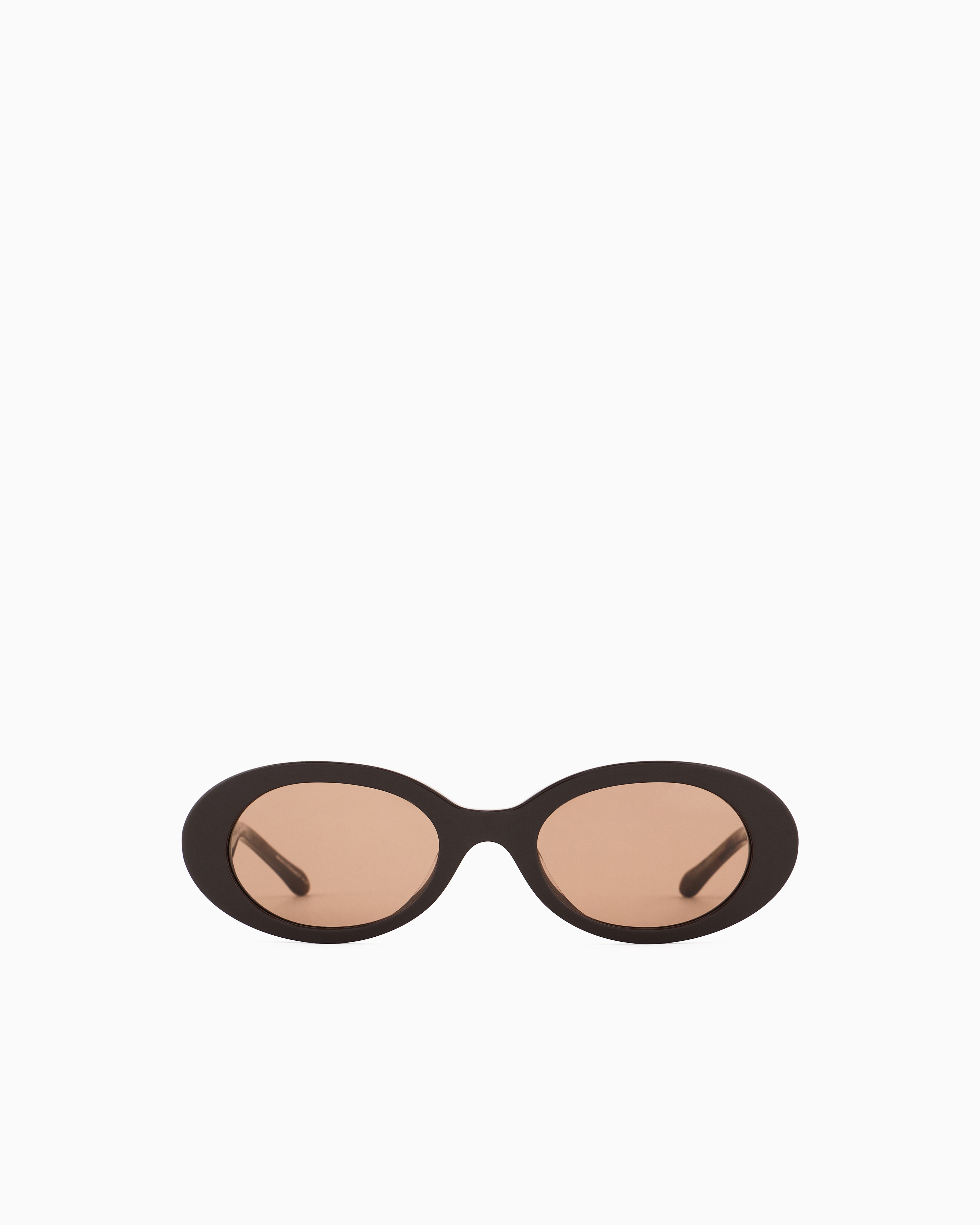 Giorgio Armani Oval Women's Sunglasses In Brown