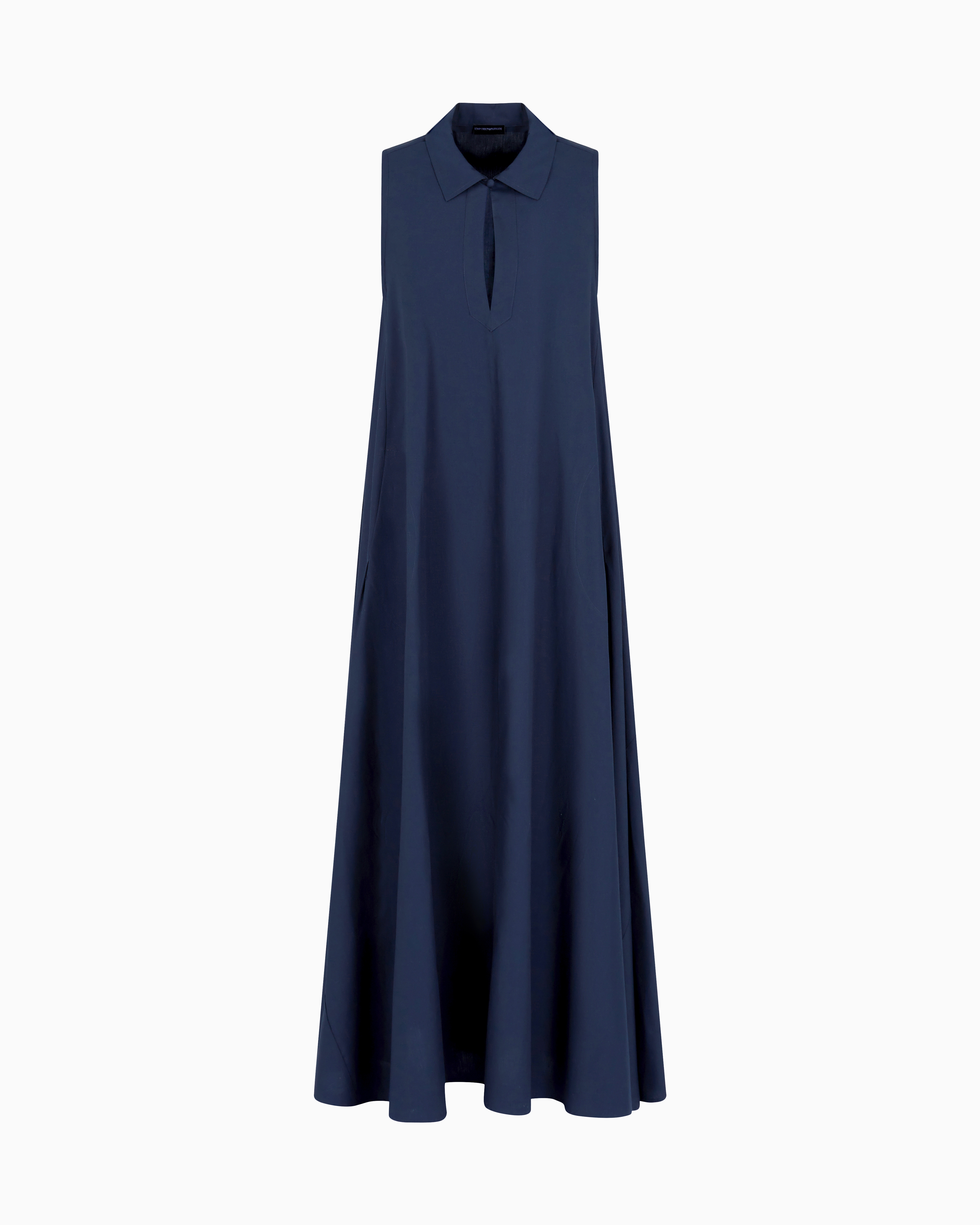 ワンピース EMPORIO ARMANI Woman Dress Blue EW000768AF10010 UB115 Poplin flared long dress | Emporio Armani