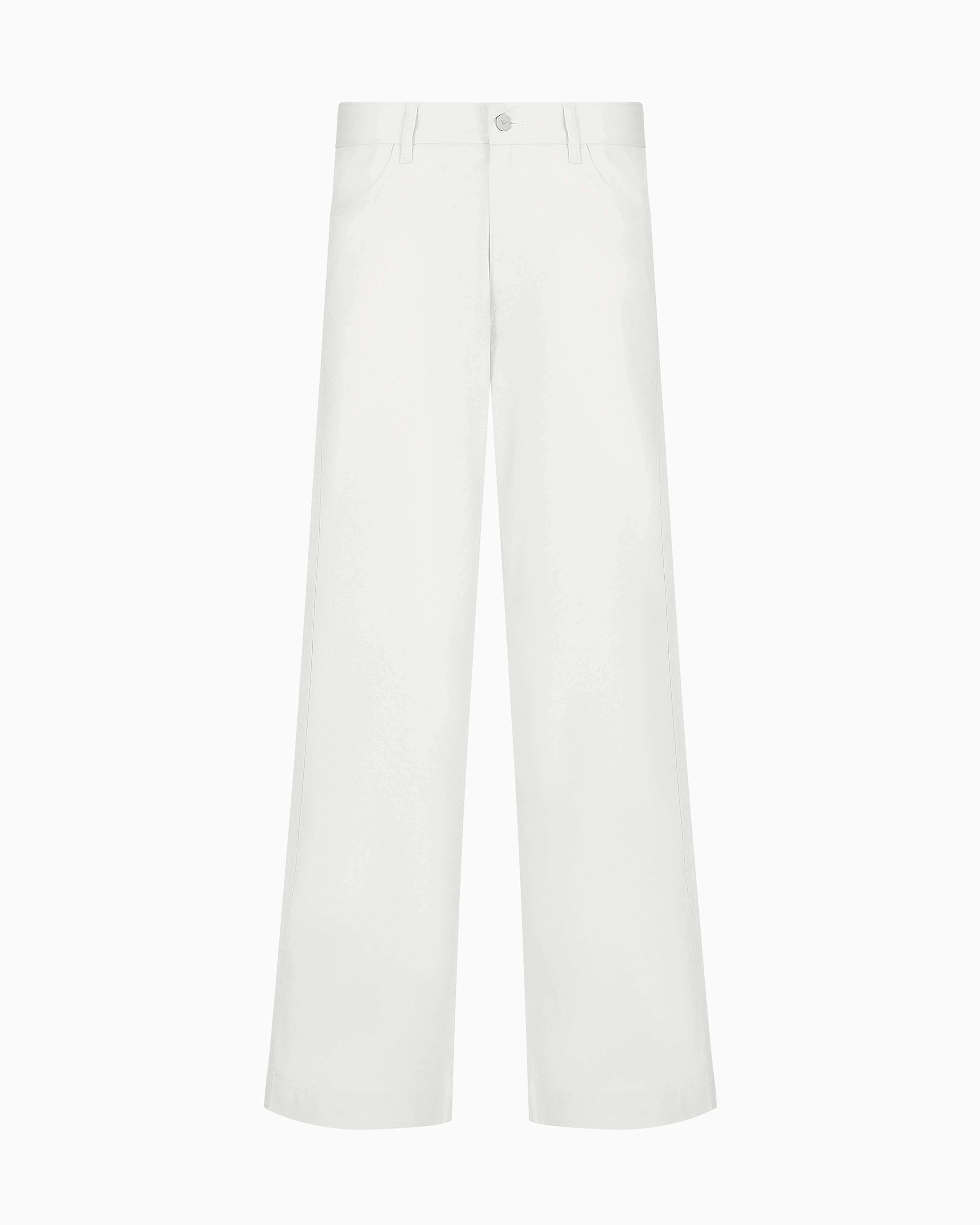 Emporio Armani - ASV Capsule five-pocket trousers organic gabardine, Man, White, Size:
