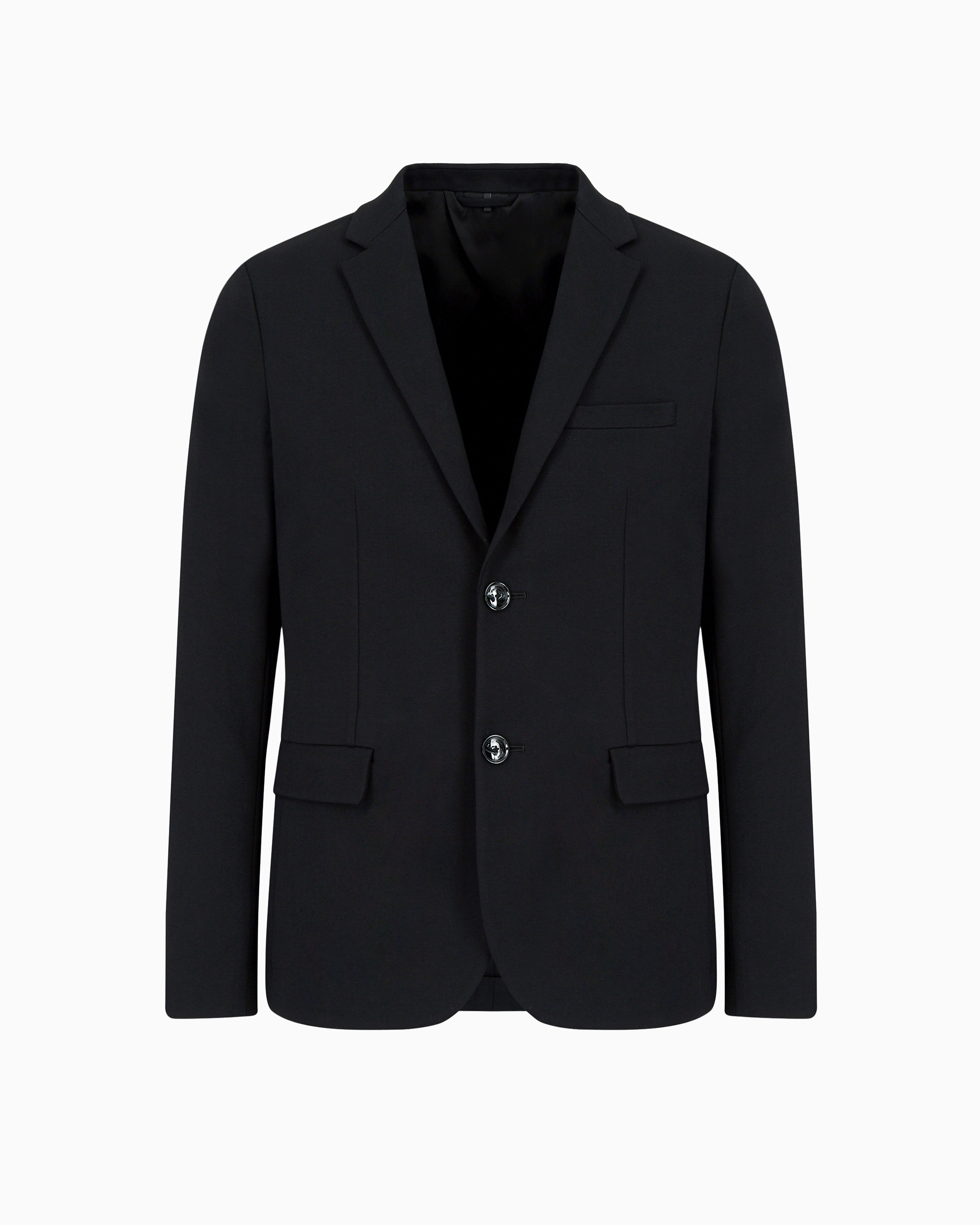 Stitched-jersey single-breasted jacket | Emporio Armani