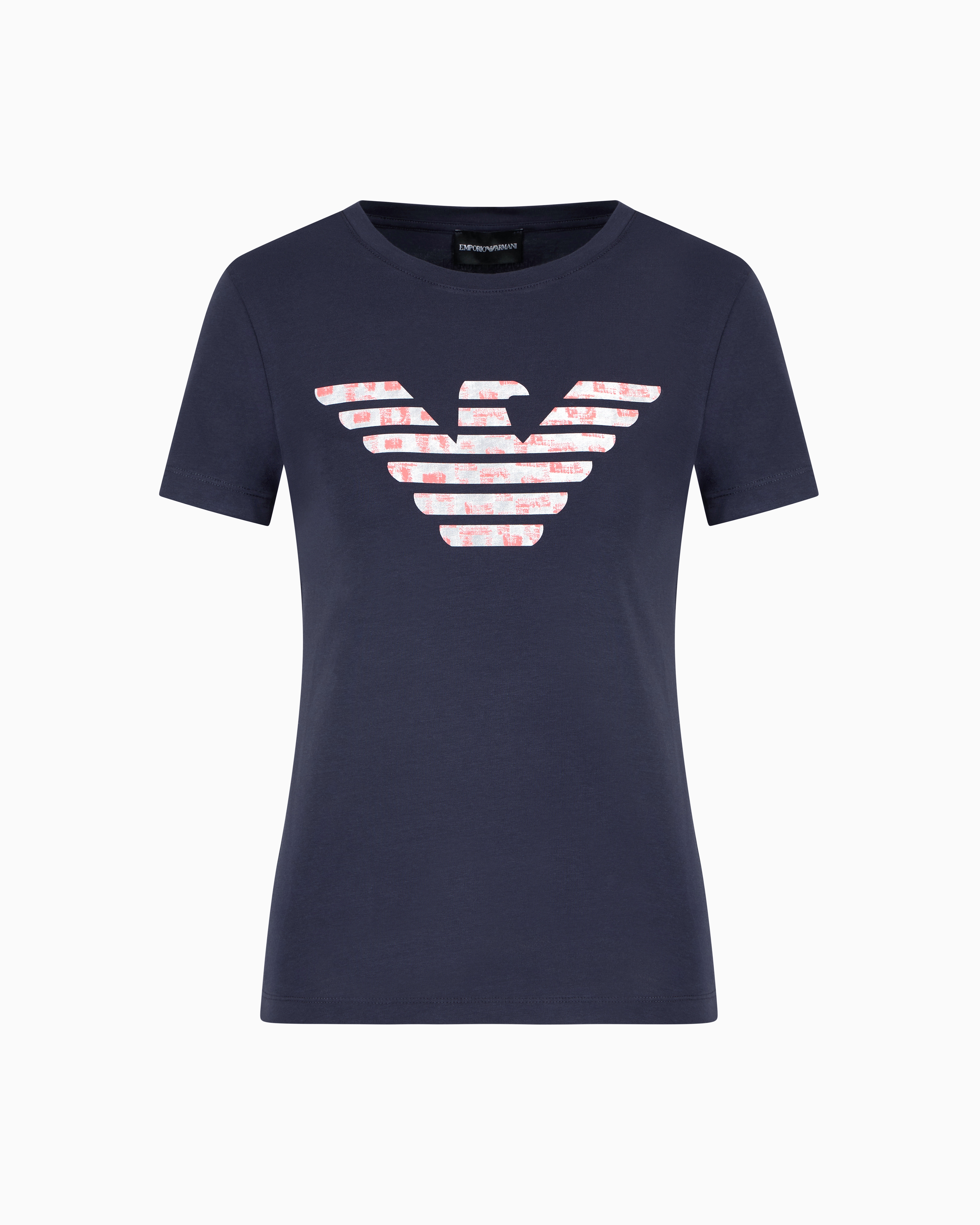 ASV stretch-jersey slim-fit T-shirt with oversized eagle