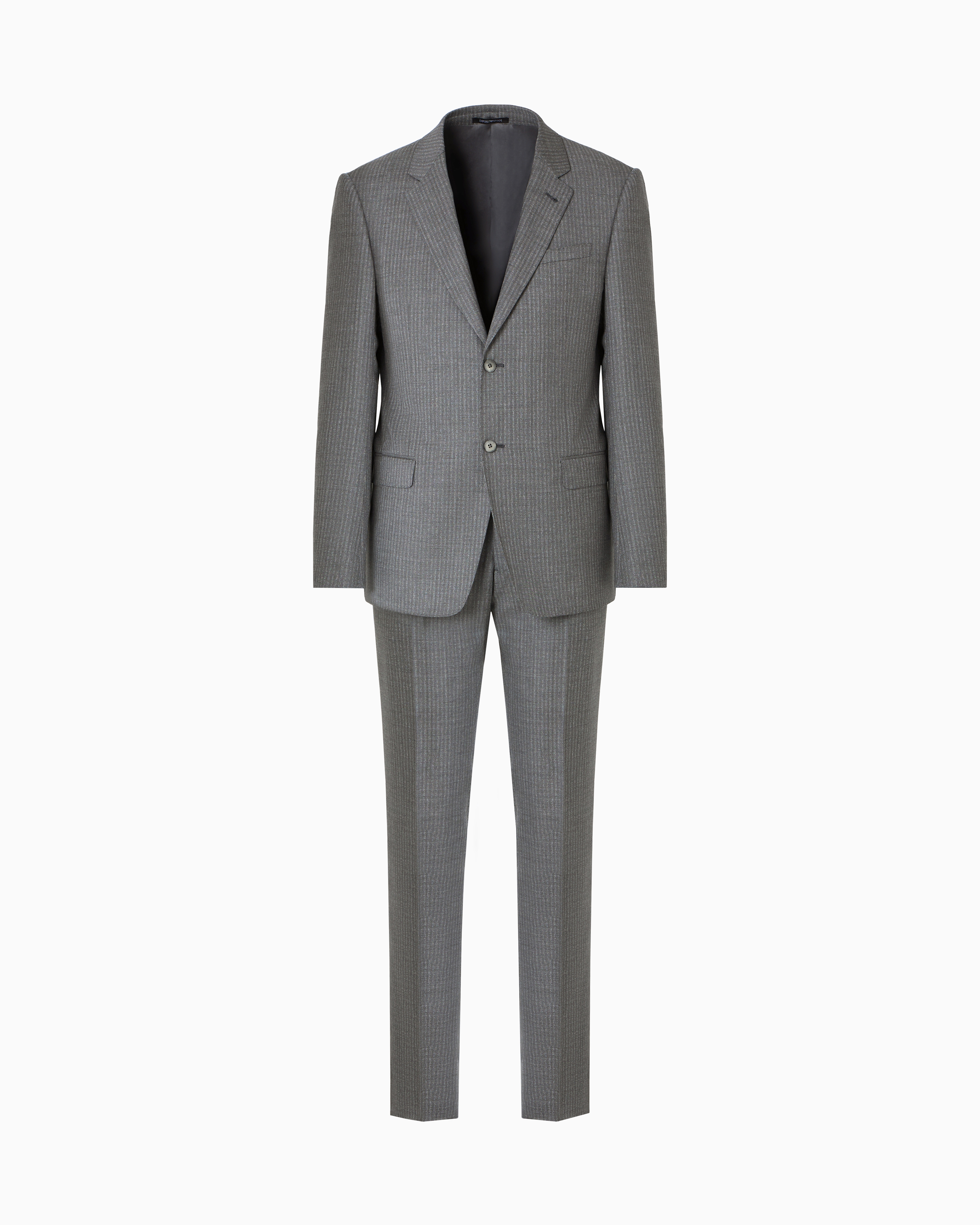 Emporio Armani - Regular Fit Suits, Man, Grey, Size: