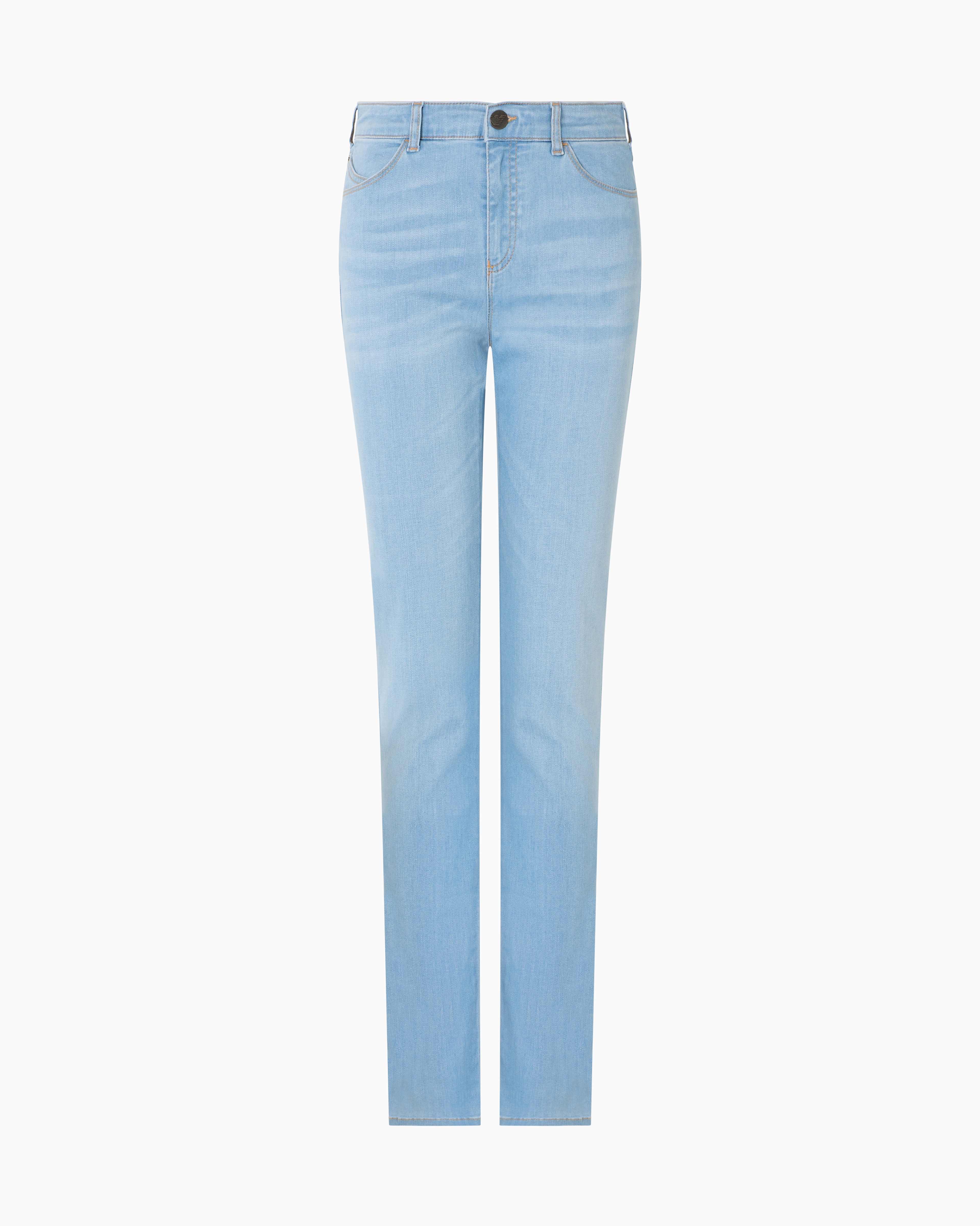 Emporio Armani - J18 mid-rise super-skinny leg jeans stretch denim , Woman, Blue, Size:
