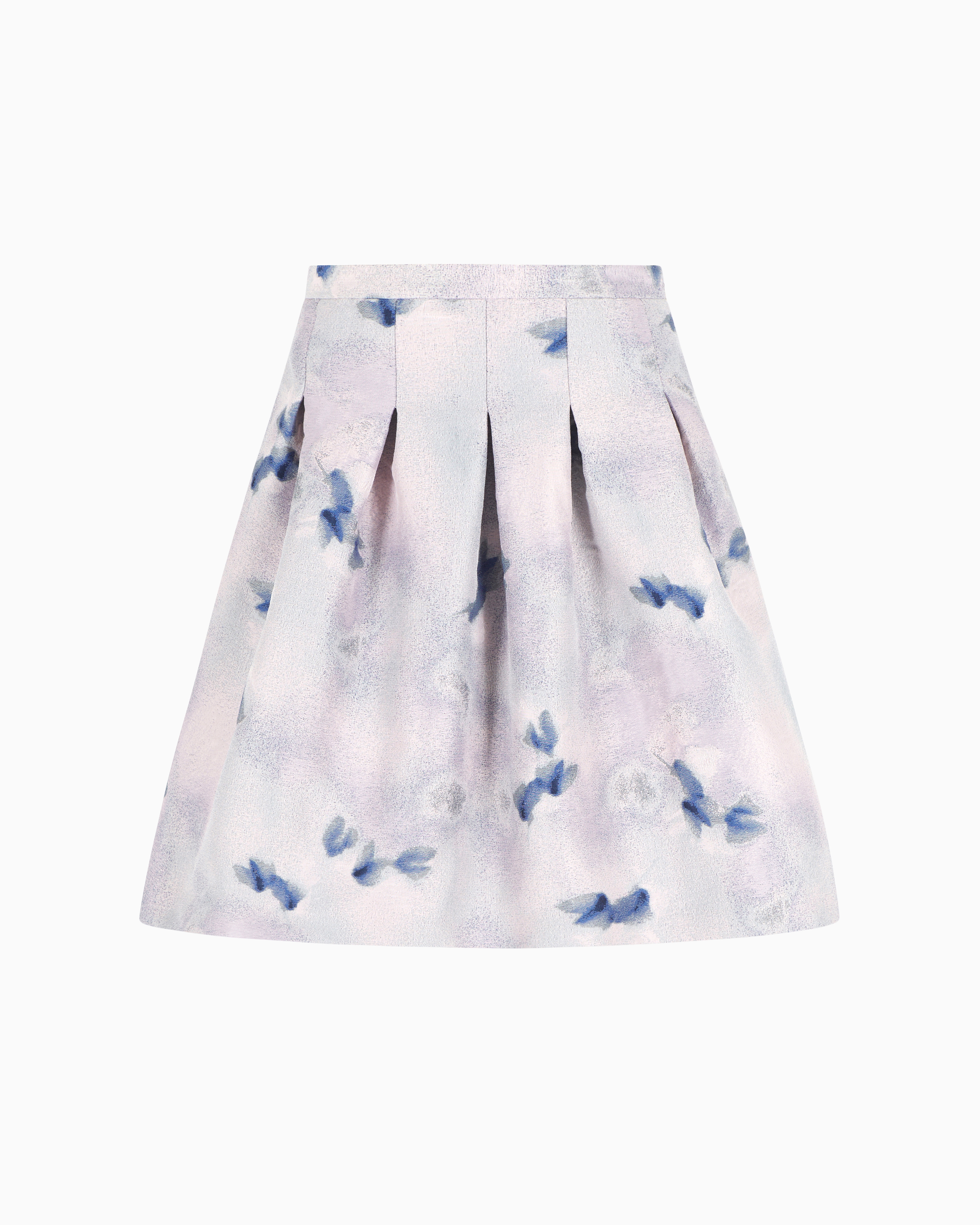 Emporio Armani - Jacquard full skirt with floral motif, Woman, Patterned, Size: