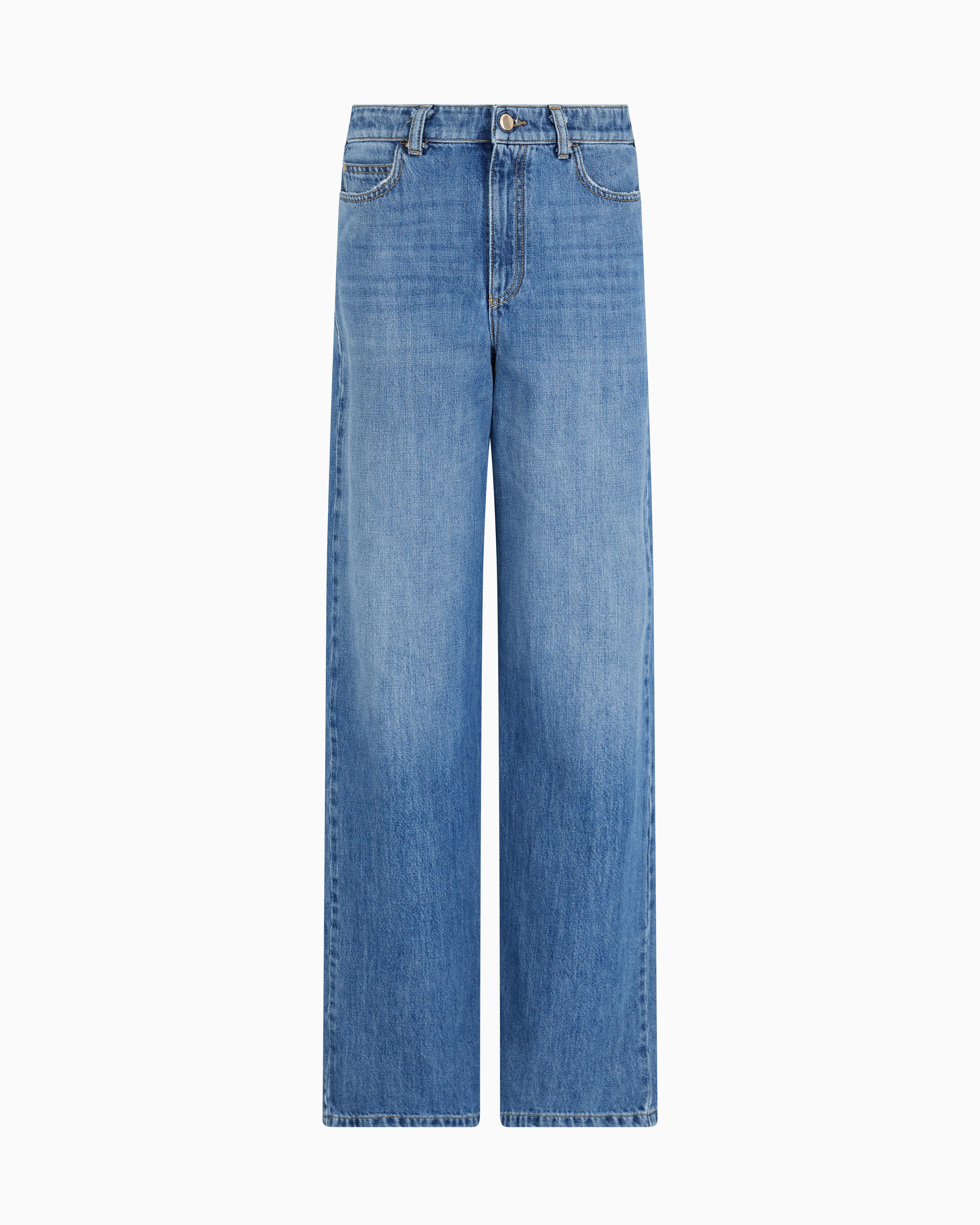 Emporio Armani - J4B mid/high-rise straight-leg, denim jeans , Woman, Blue, Size: