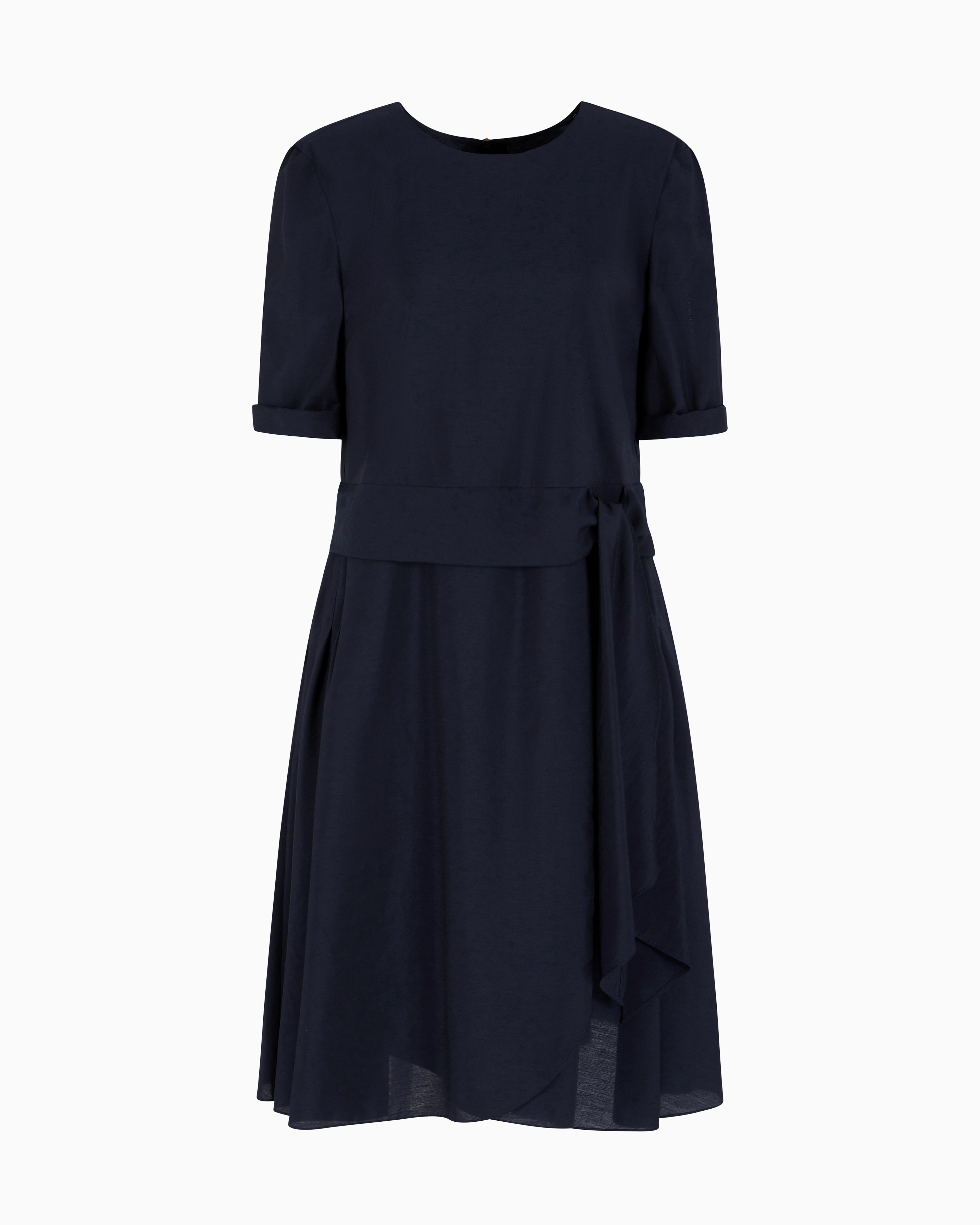 EMPORIO ARMANI▼アイコン モスリン ノット ショート ドレス EW001000_TE12246_UB115_F_SS202