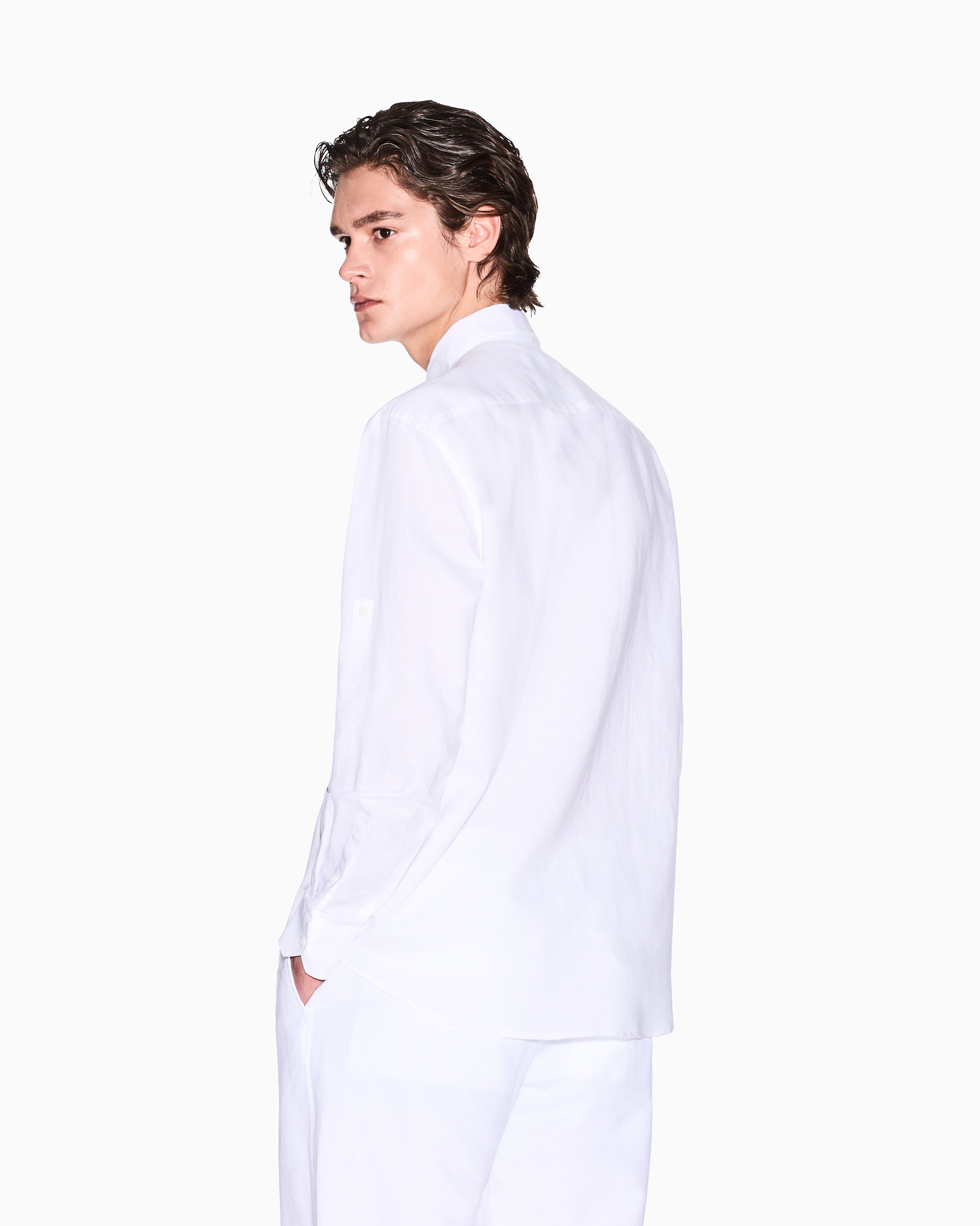 Armani Exchange - Casual Shirts, Man, White, Size: XXL