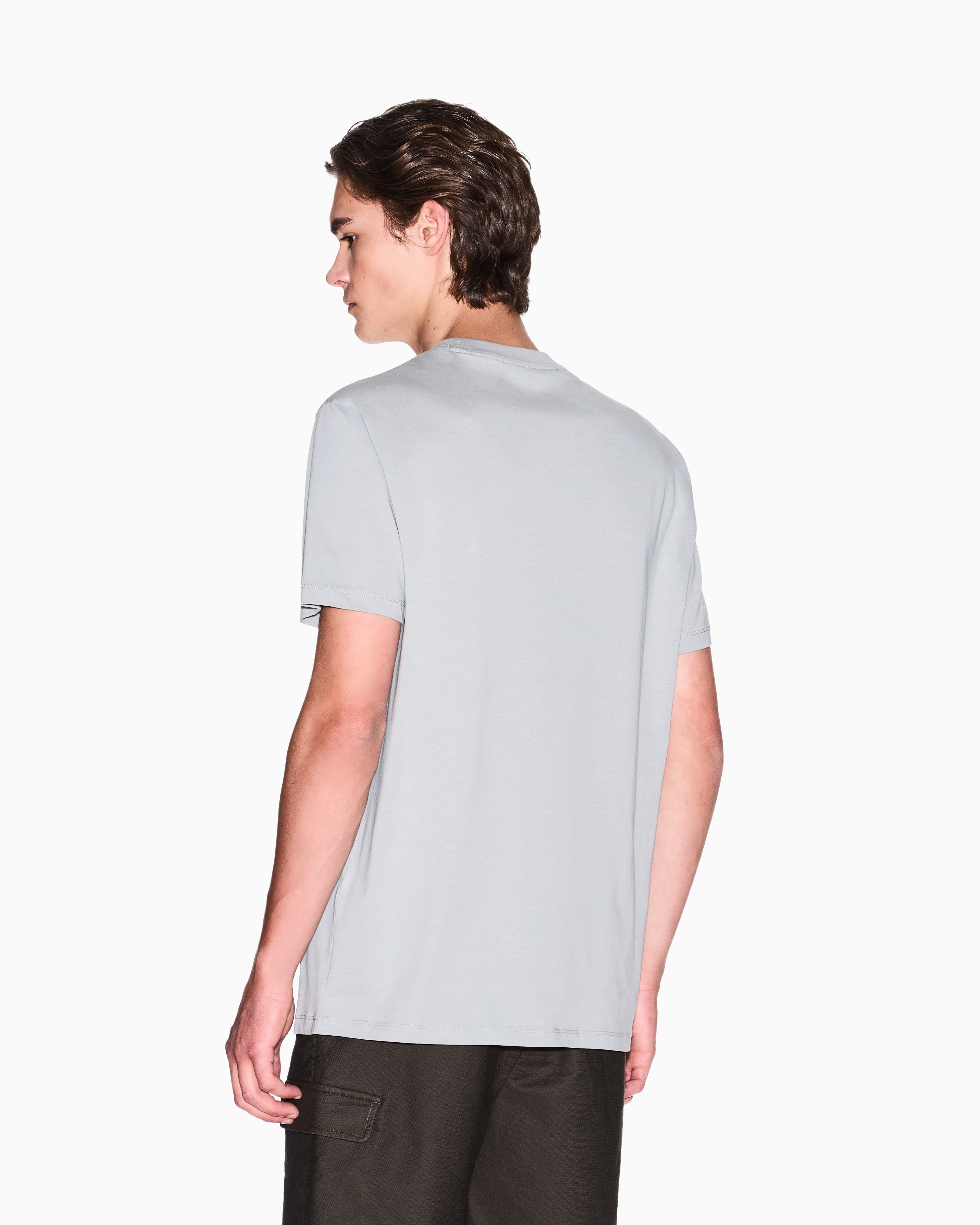 Armani Exchange - Regular Fit T-Shirts, Man, Grey, Size: