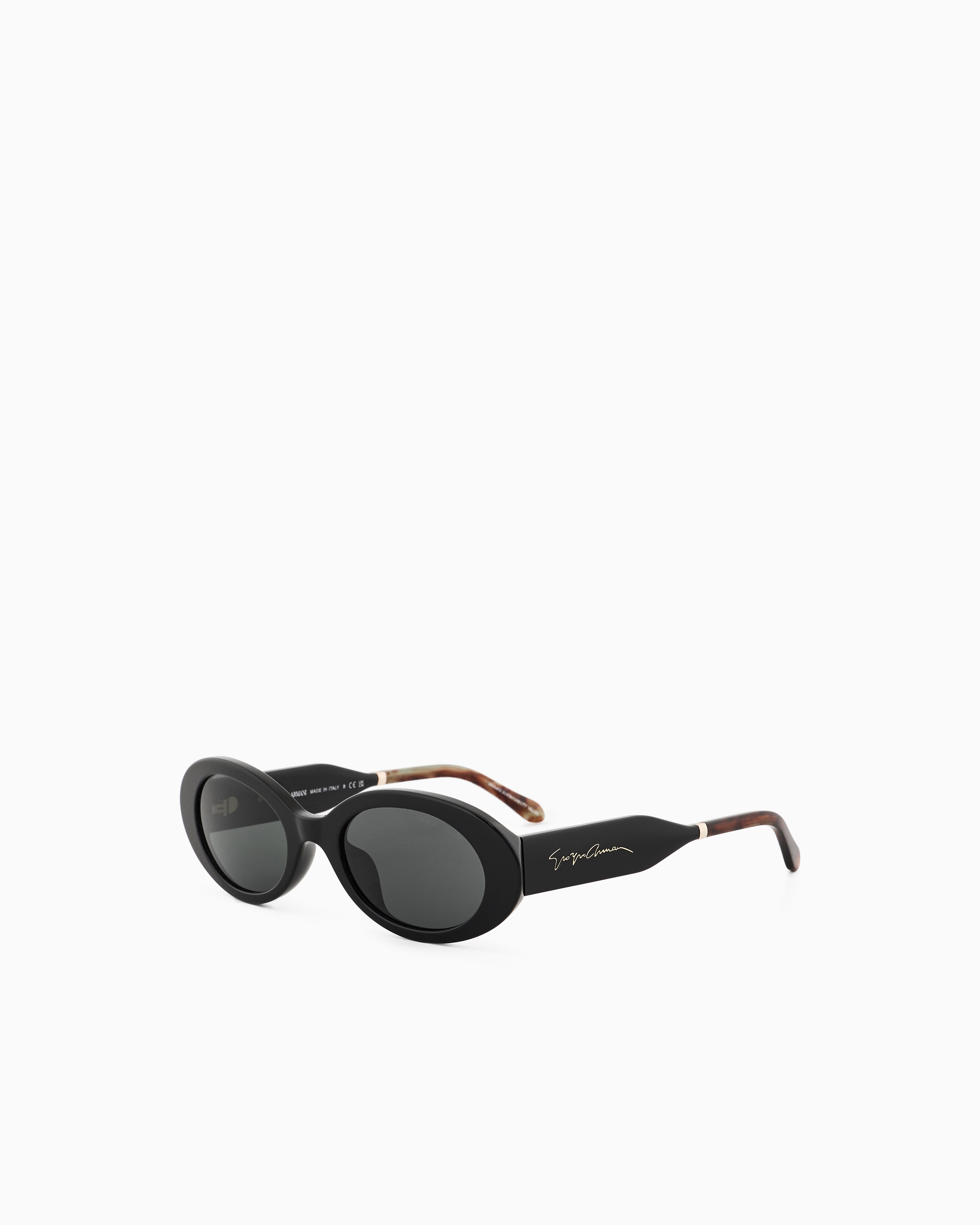 Giorgio Armani Oval Women's Sunglasses In Black