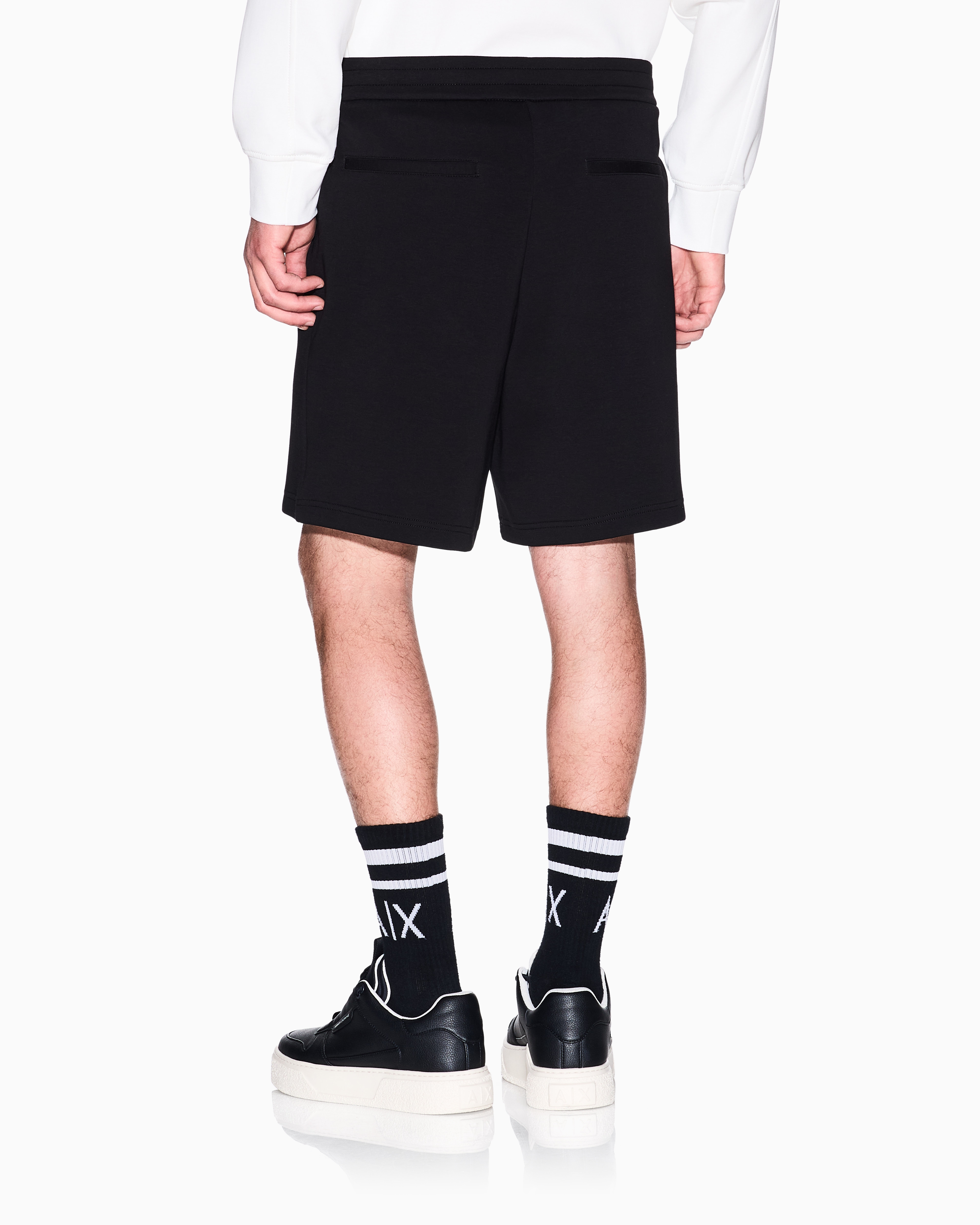 Armani Exchange - Basic Bermuda stretch fabric, Man, Black, Size: