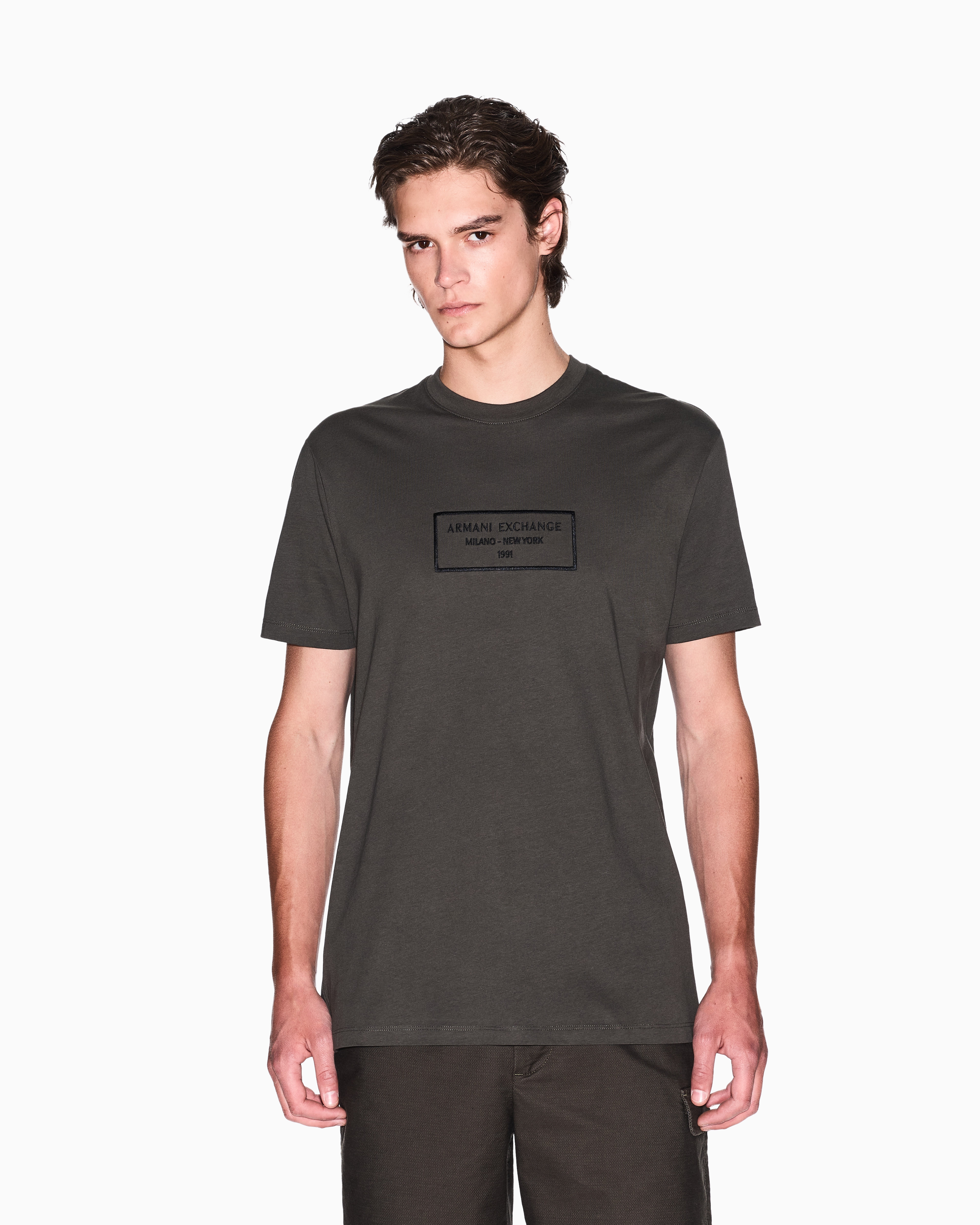 Armani Exchange - Regular fit Milan New York t-shirt, Man, Green, Size: