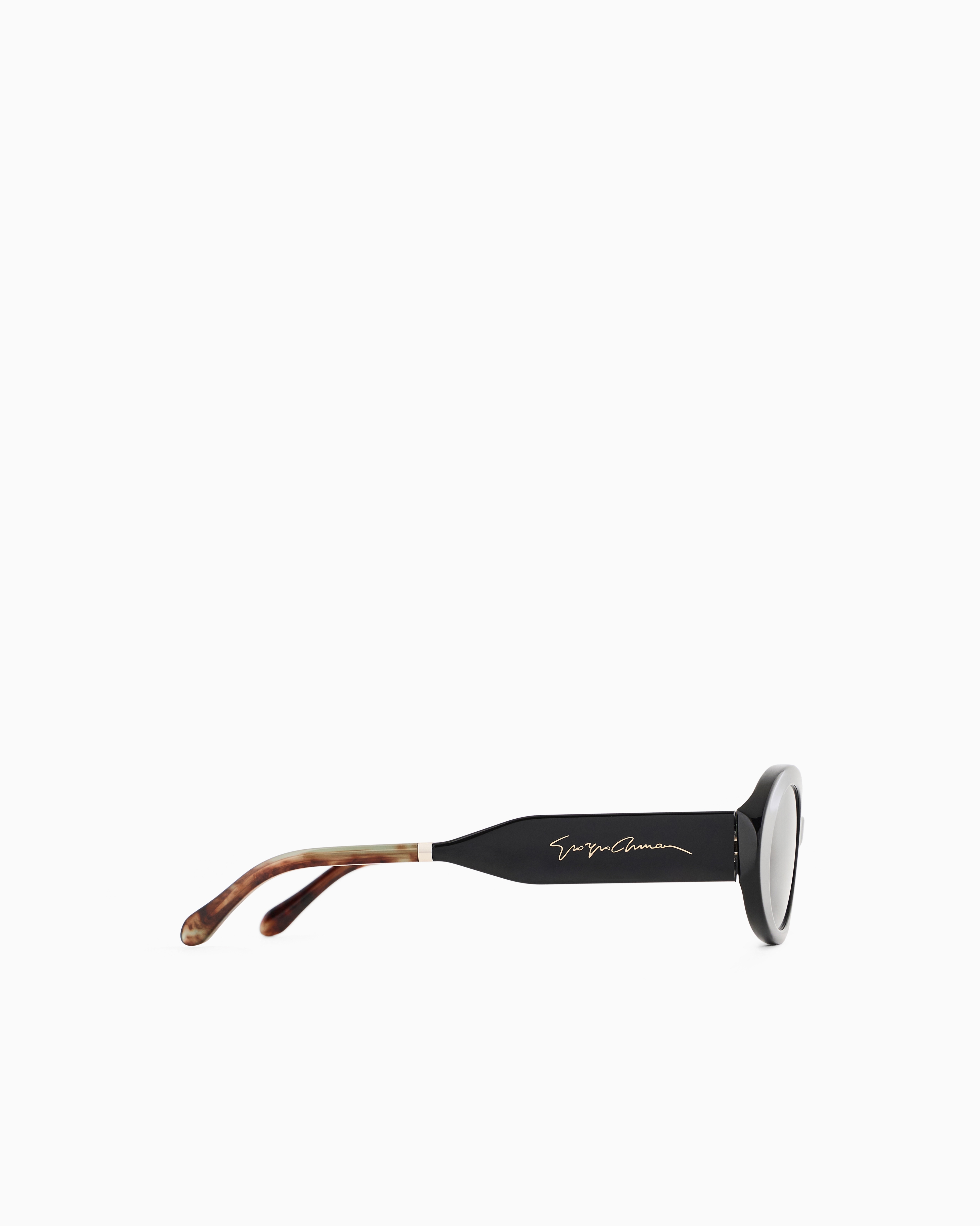 Giorgio Armani Oval Women's Sunglasses In Black