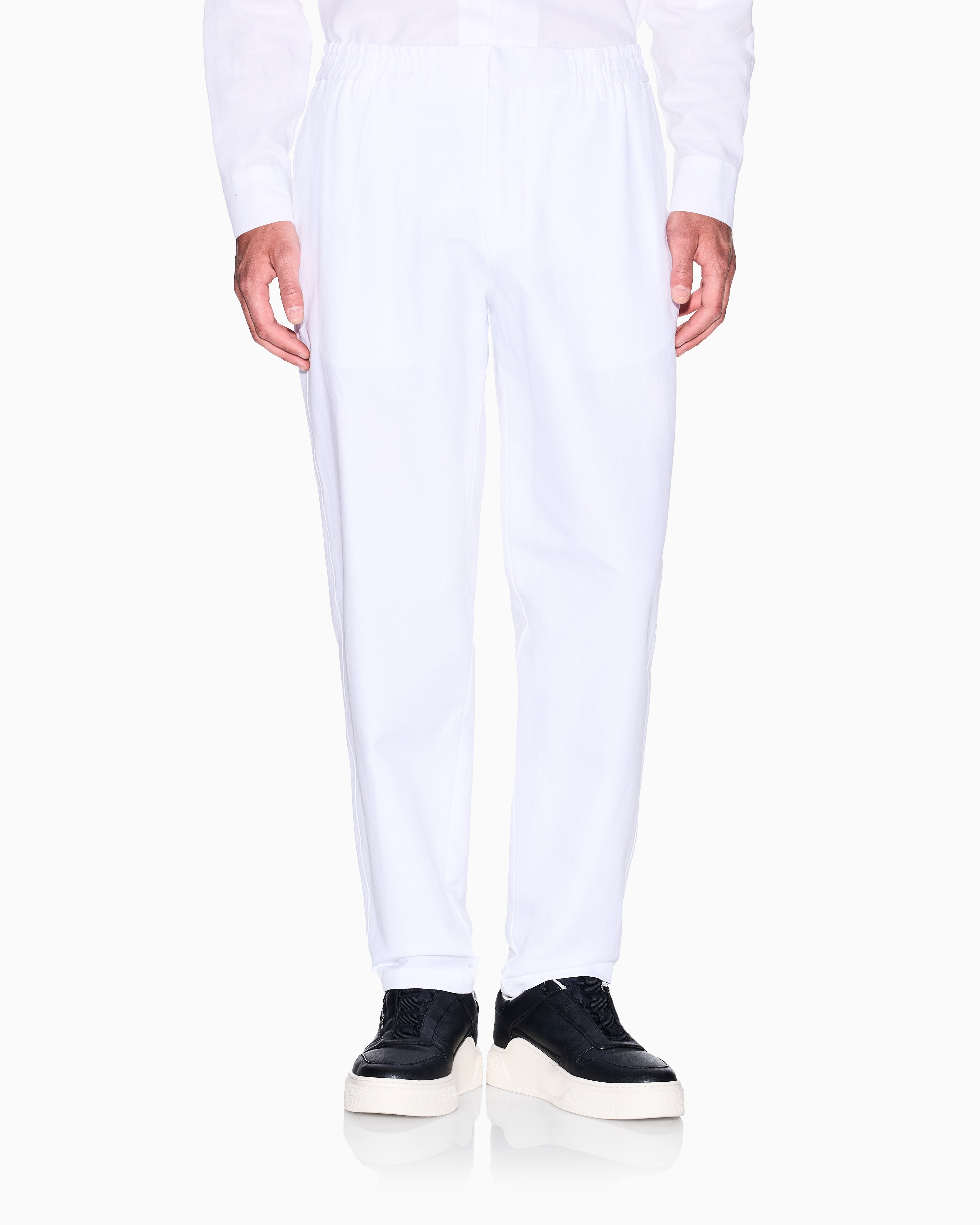 Armani Exchange - Casual Trousers, Man, White, Size: