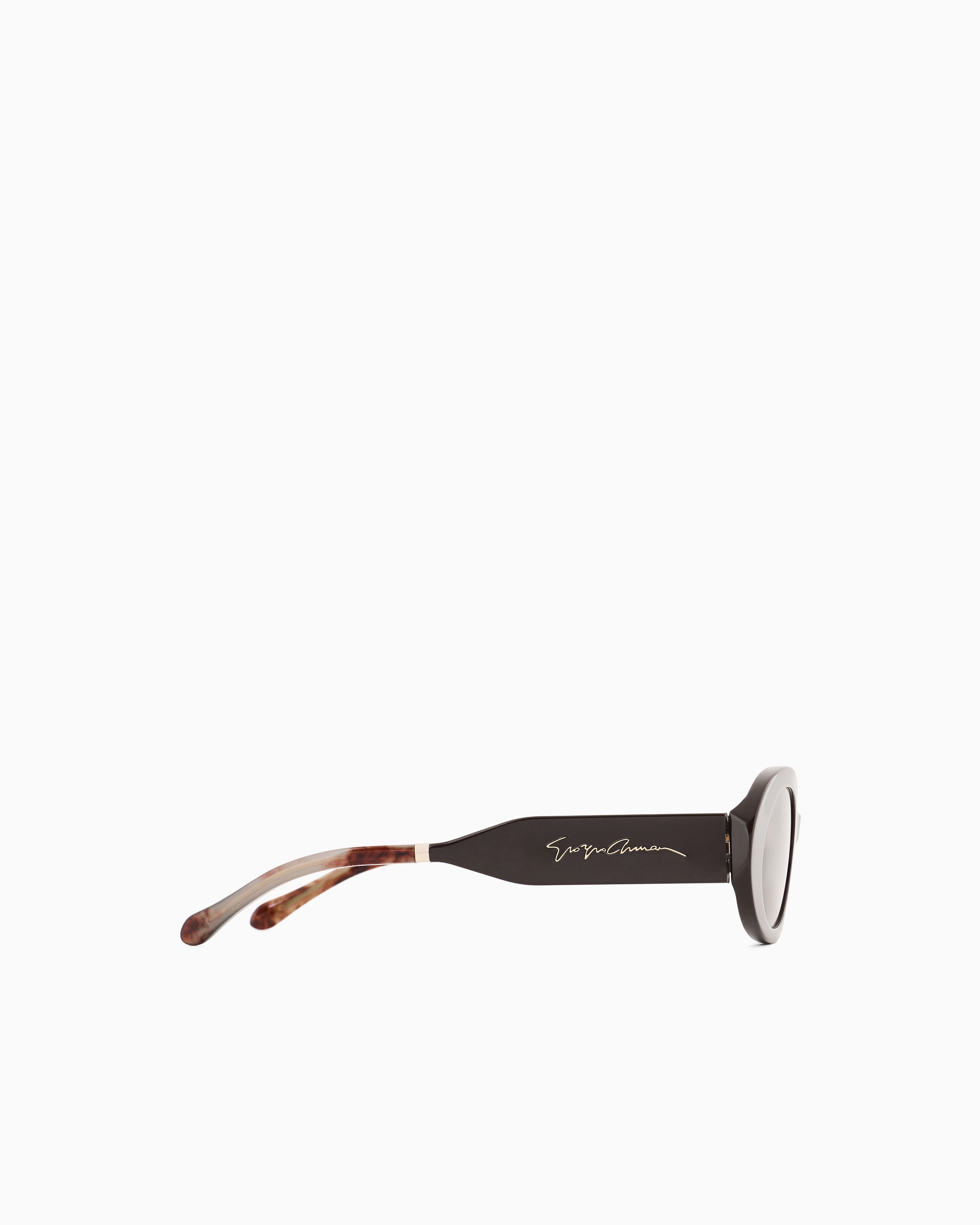 Giorgio Armani Oval Women's Sunglasses In Brown