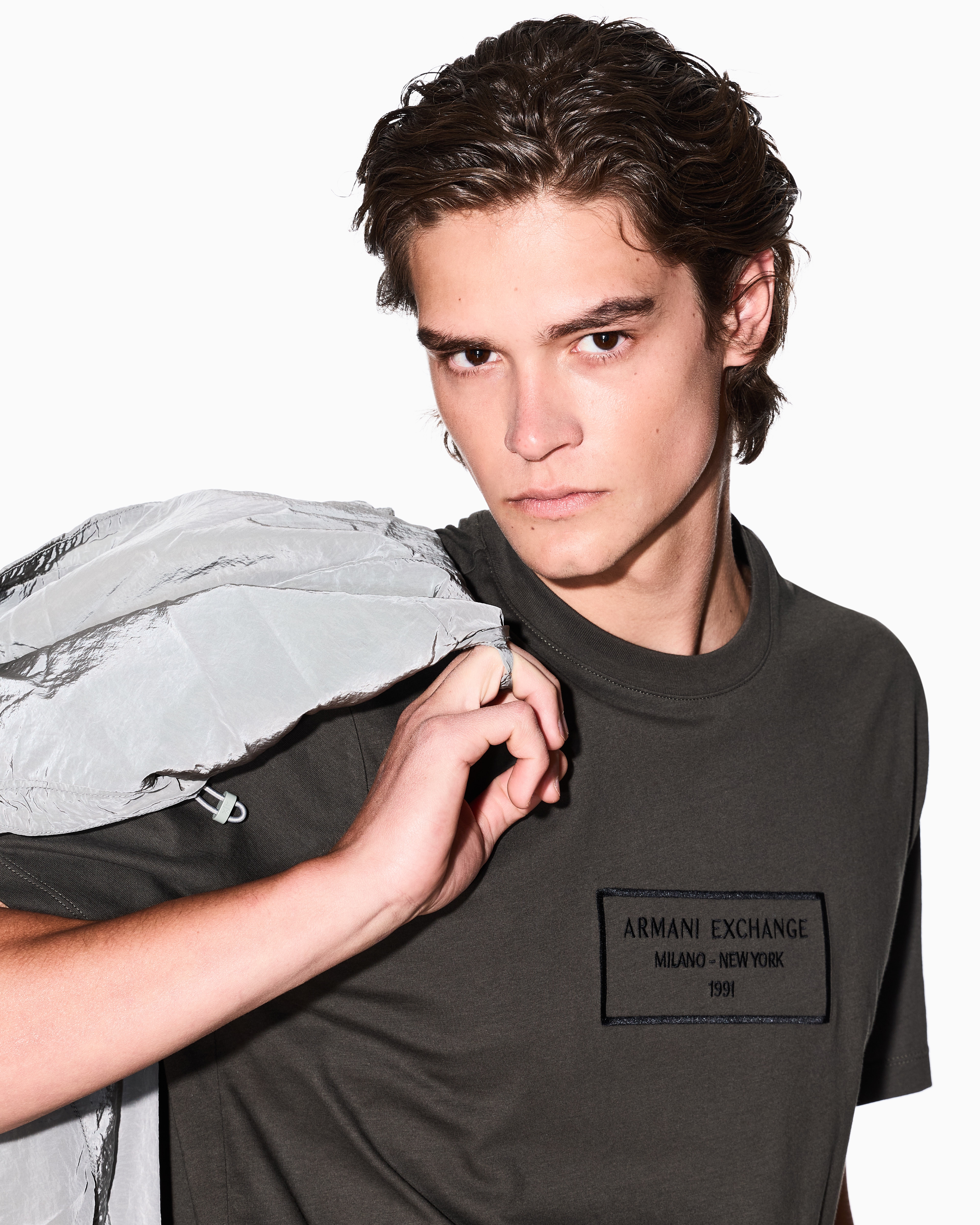 Armani Exchange - Regular fit Milan New York t-shirt, Man, Green, Size: