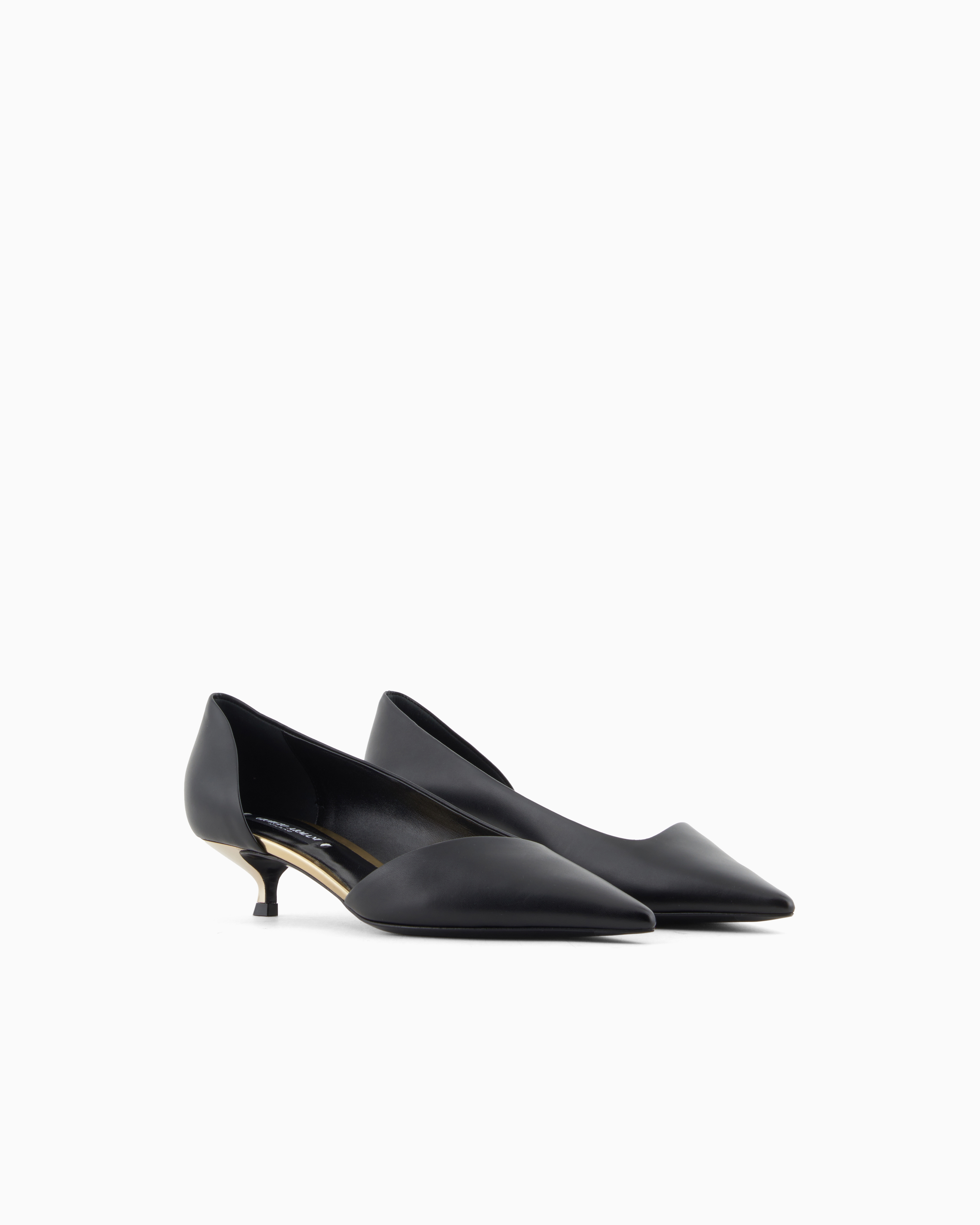 Giorgio Armani D'orsay Court Shoes In Calfskin