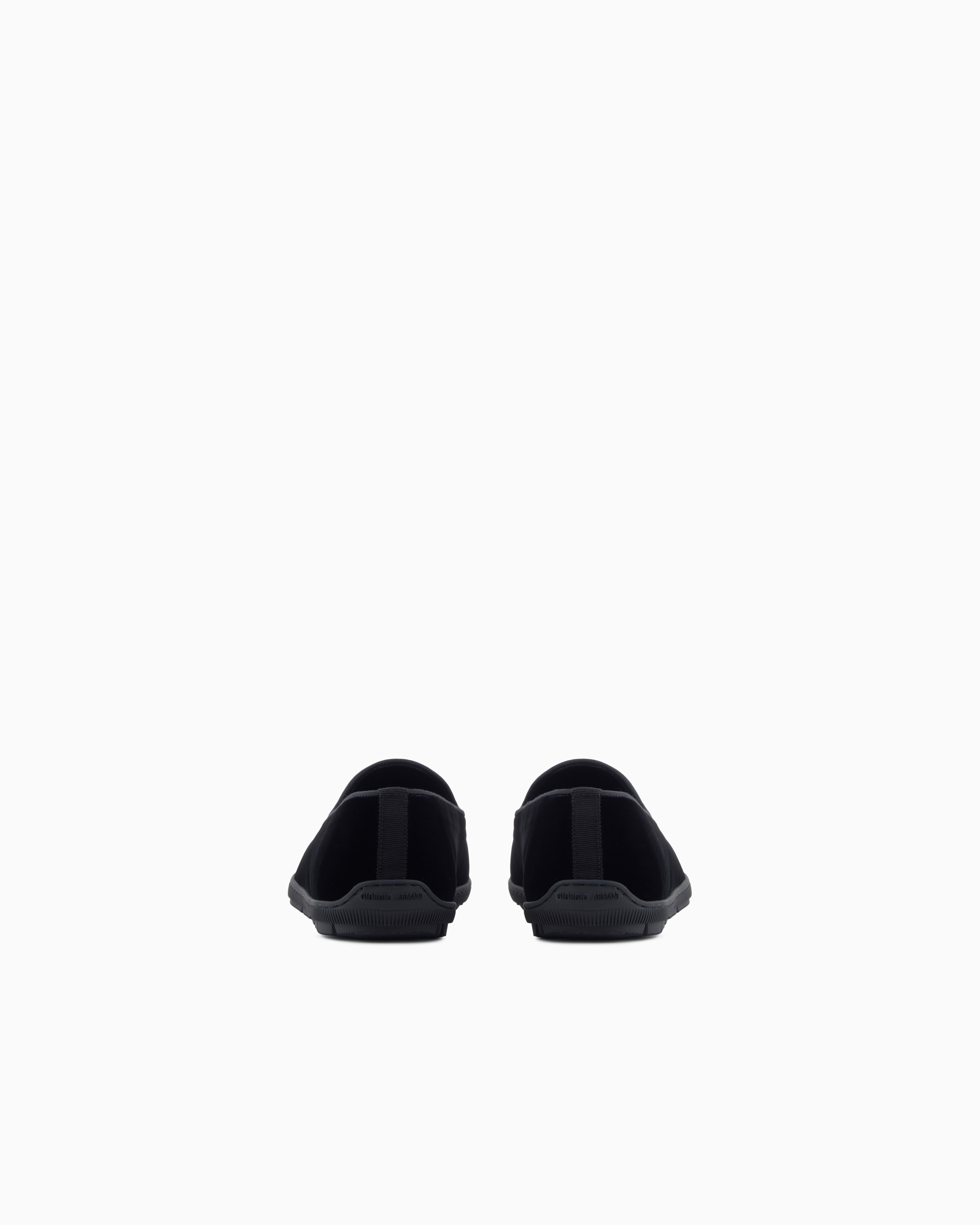 Giorgio Armani Slip-on Loafers With Breathable Mesh Upper In Black