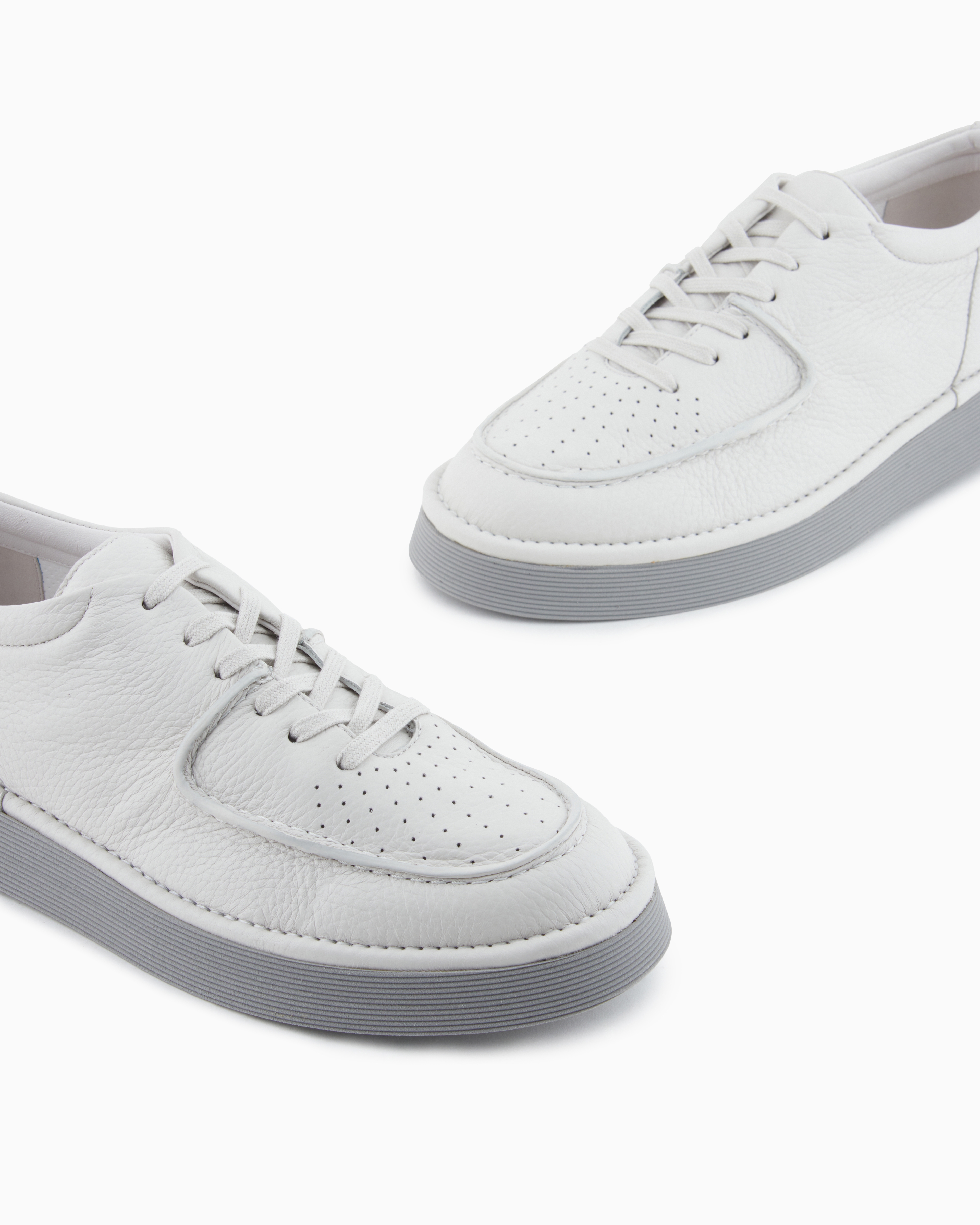 Giorgio Armani Suede Oxfords In White