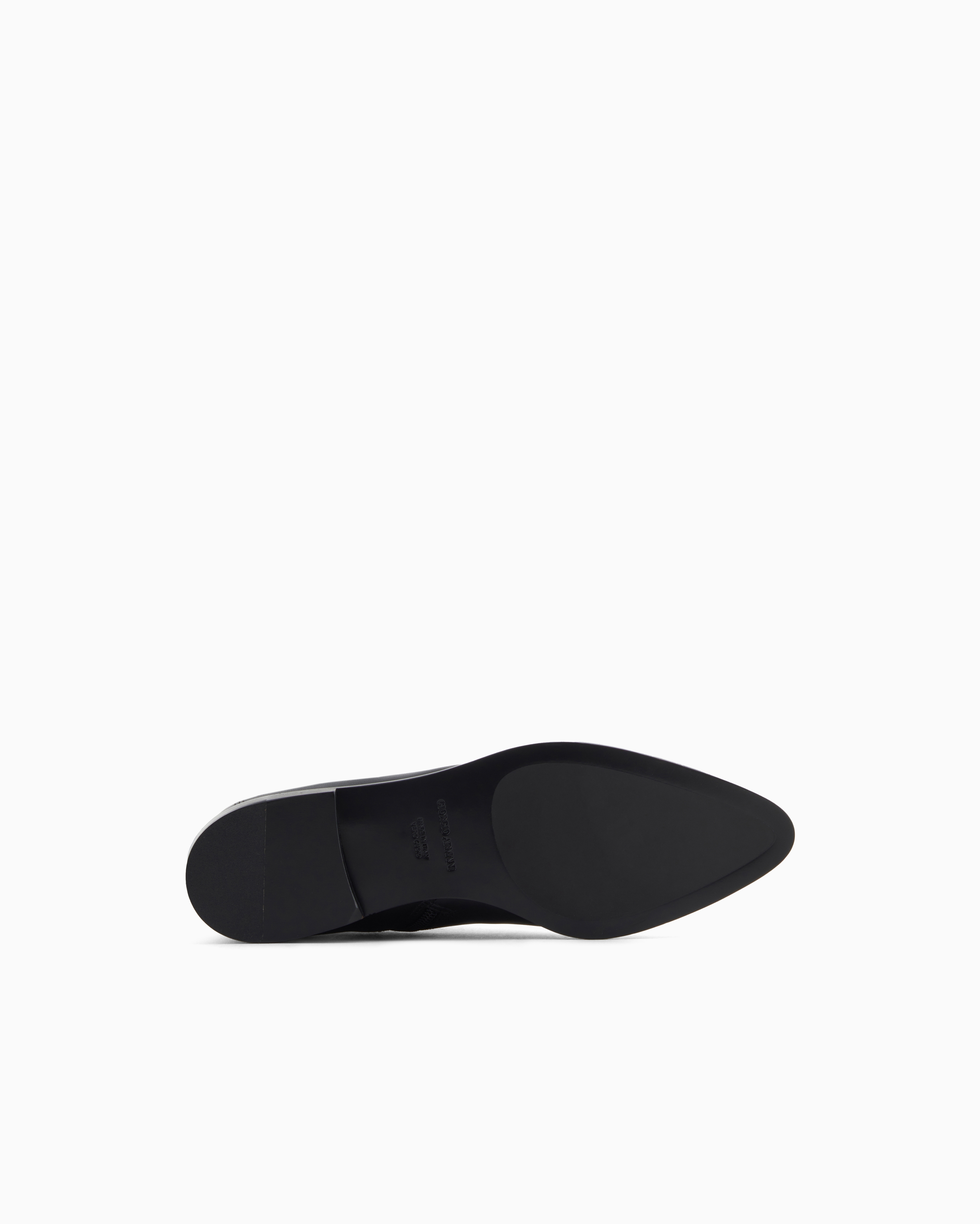 Giorgio Armani Smooth Leather Lace-up Boots In Black