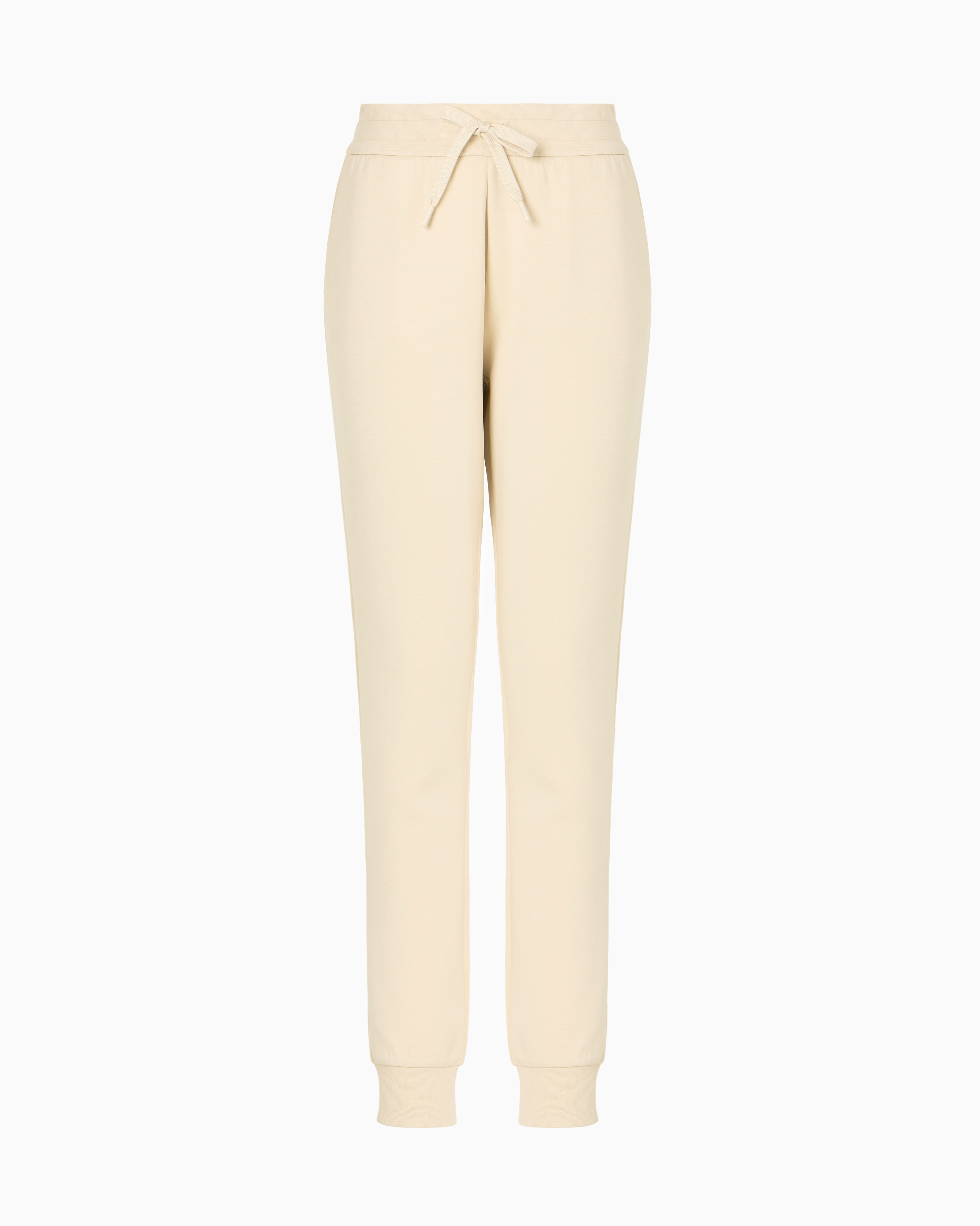 Armani Exchange Stretch-cotton Track Pants In Beige