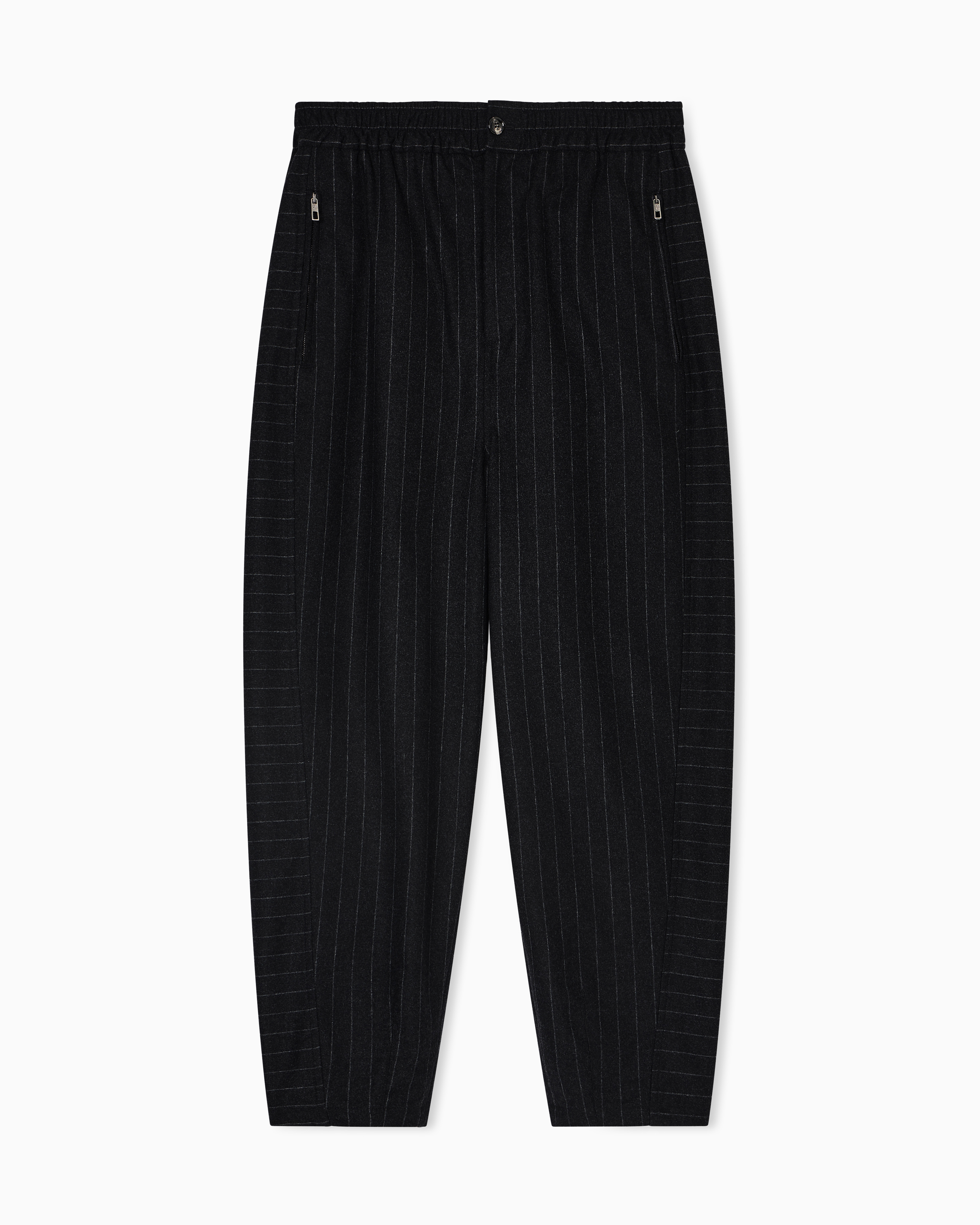 新品　ARMANI ストライプ　ワイドパンツ　グッドディテール ストリングストライプワイドスラックス | ファッション通販