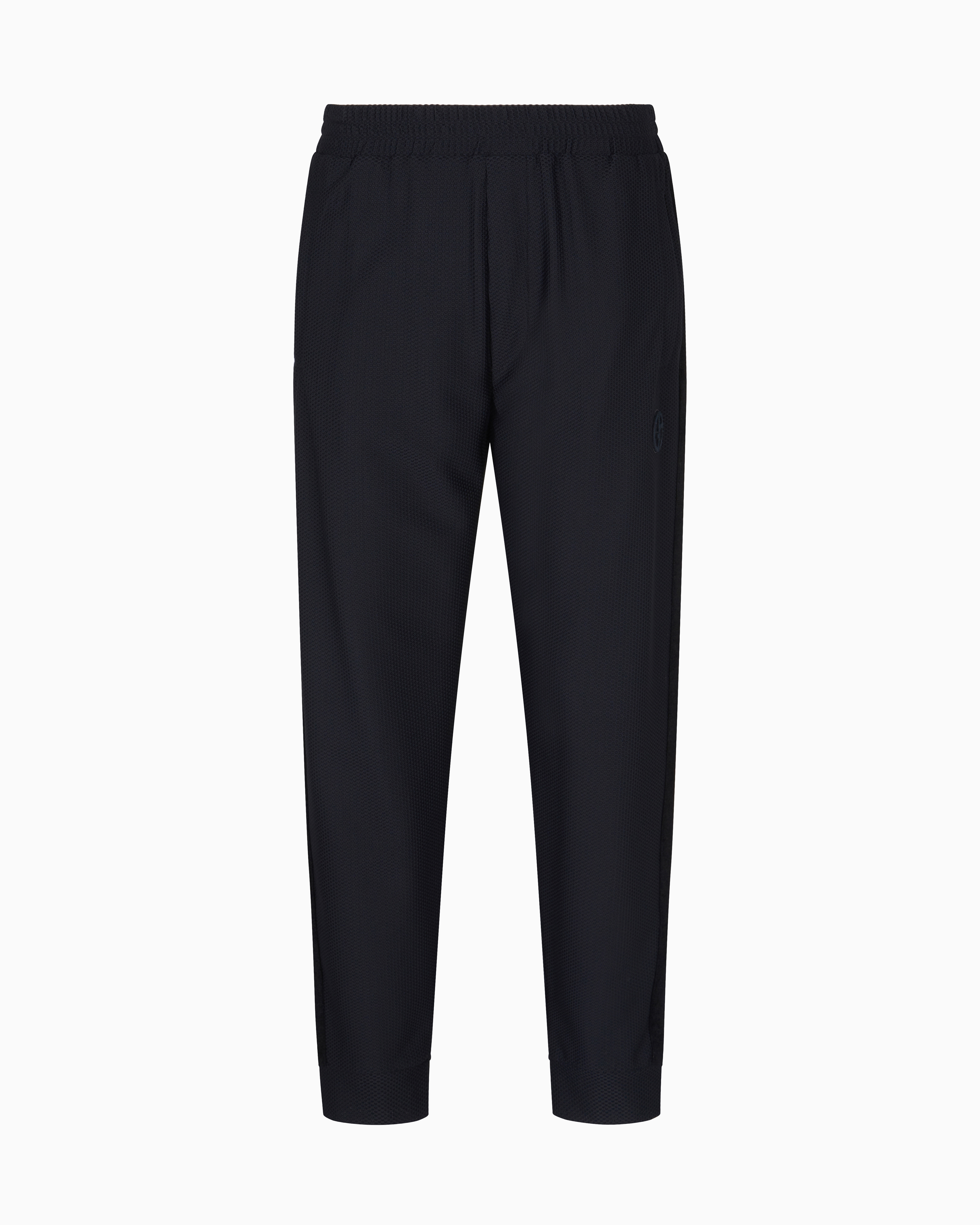 Technical waffle flat-front trousers | Giorgio Armani