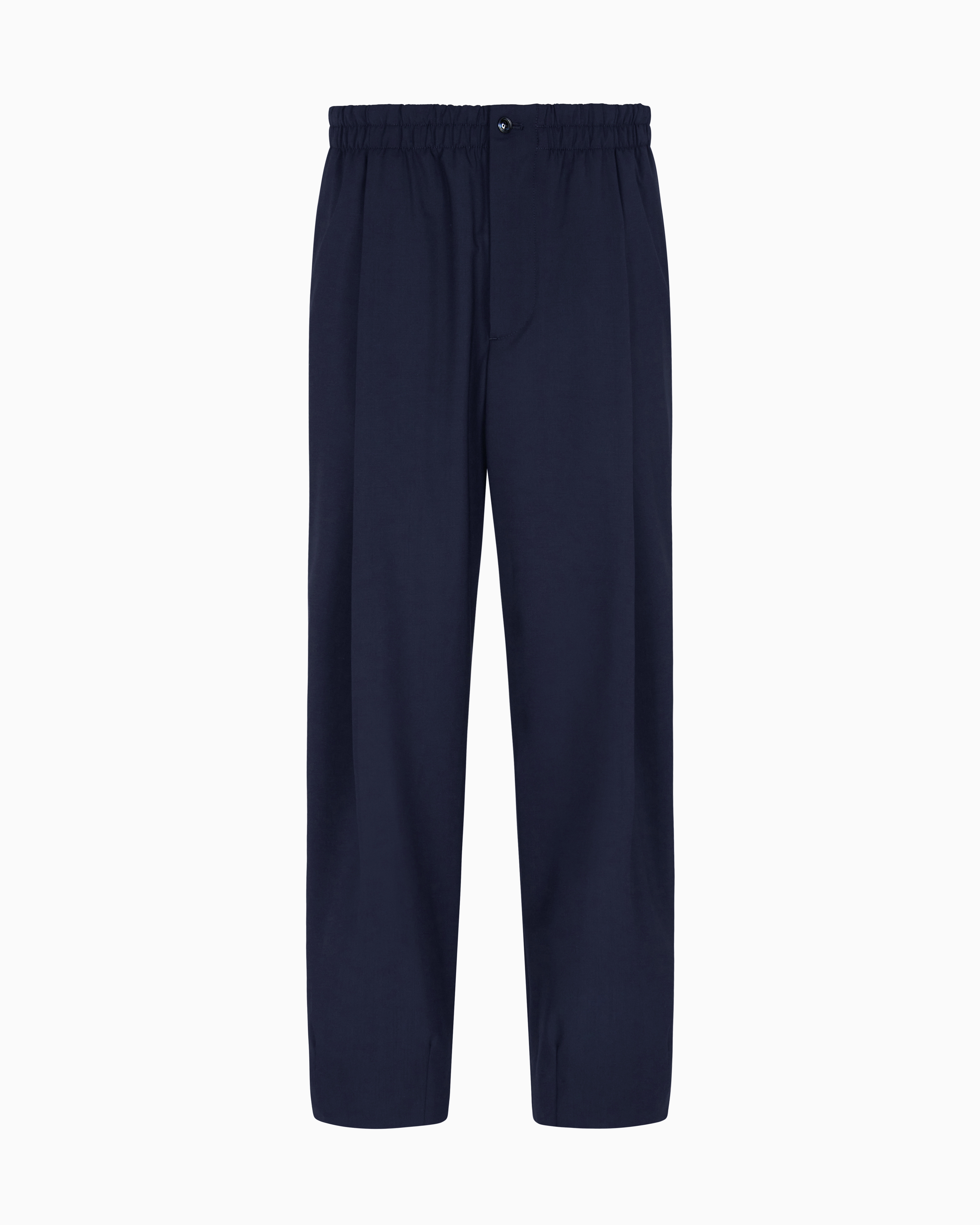 Single-pleat lightweight wool-canvas trousers | Giorgio Armani