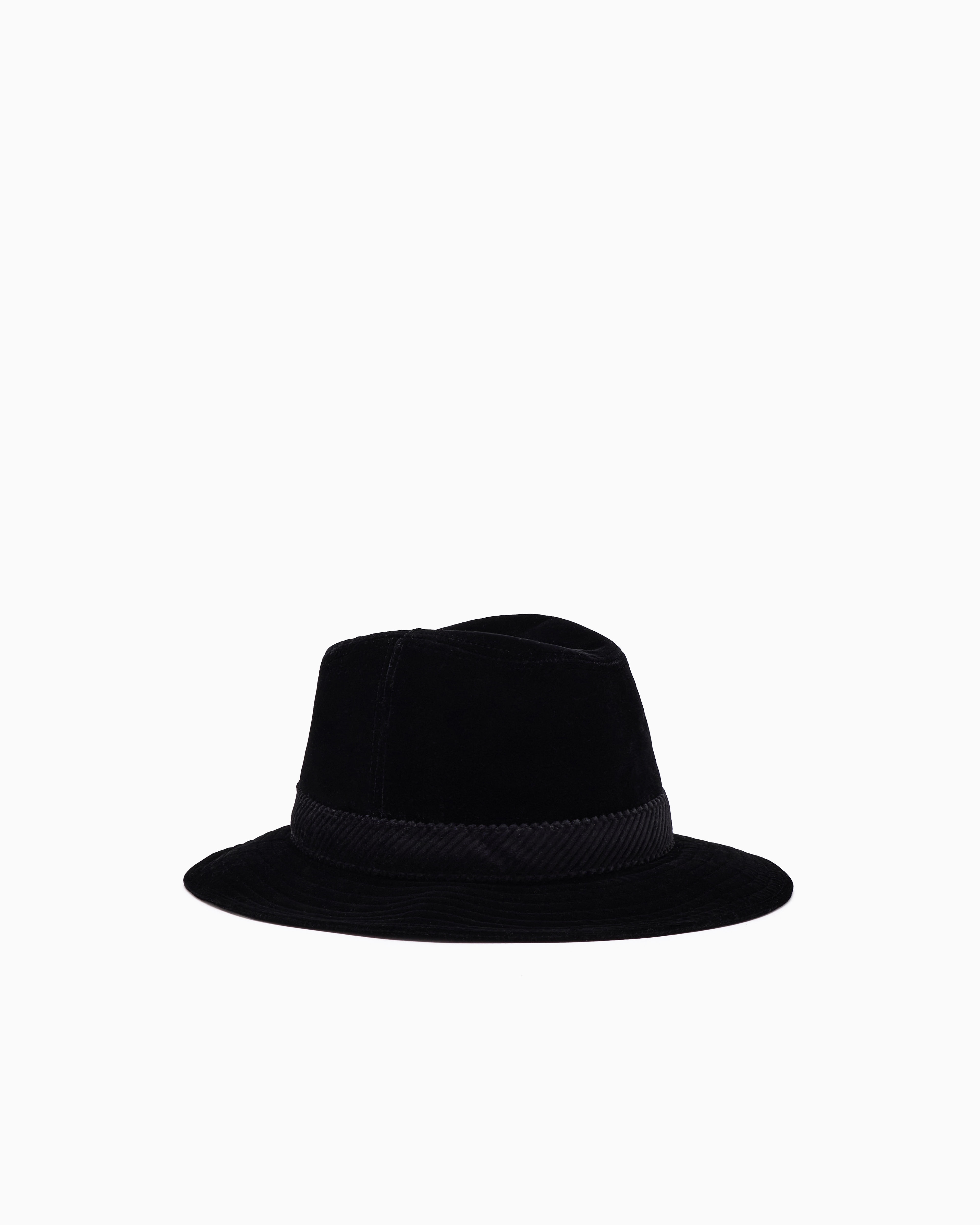 Giorgio Armani Black Fedora Hats Size 58