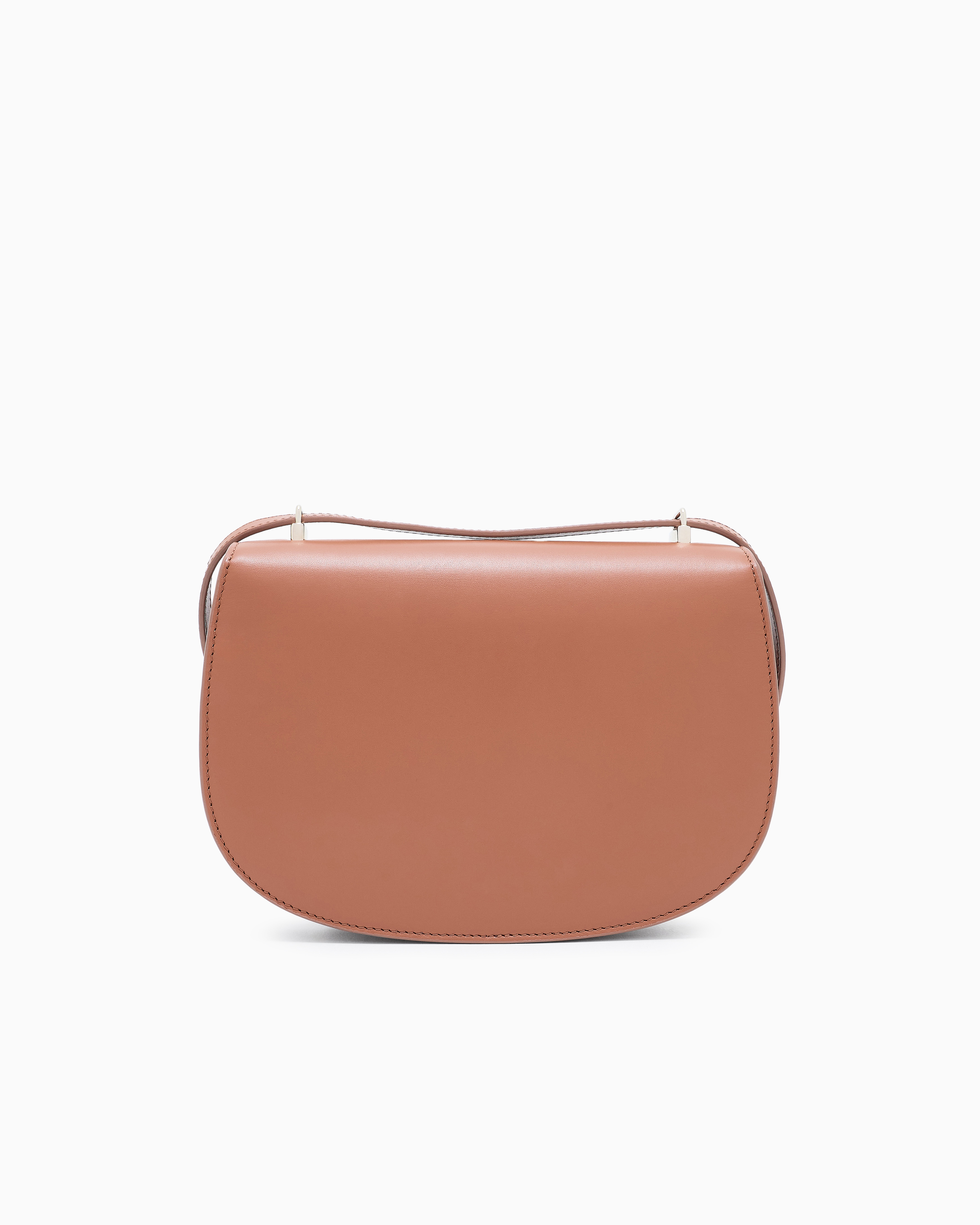 Giorgio Armani Leather Shoulder Bag In Brown