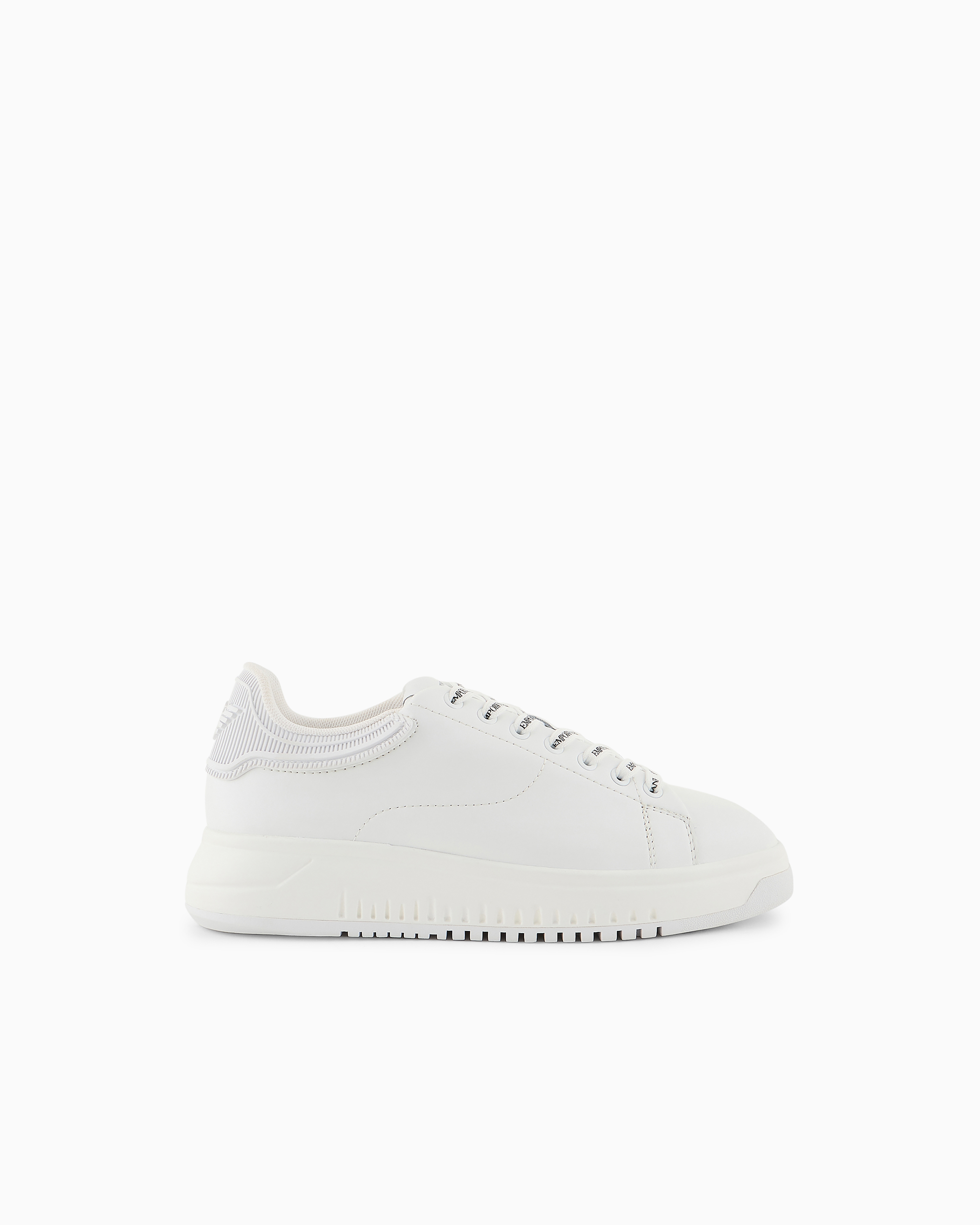 スニーカー EMPORIO ARMANI Men Sneakers White X4X694XF846 01015 Leather sneakers with rubber backs | Emporio Armani