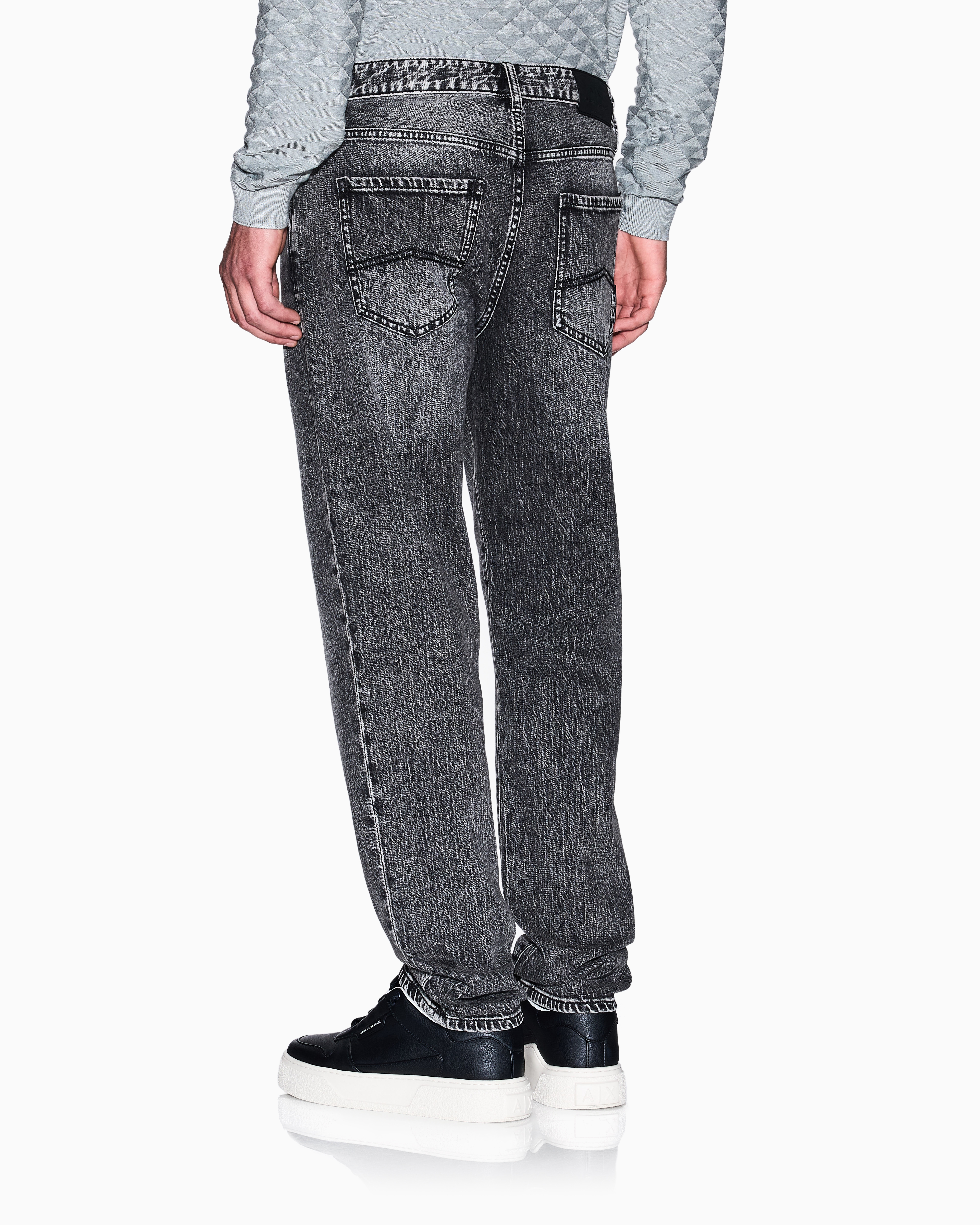 Armani Exchange -  J13 slim fit jeans cotton denim, Man, Grey, Size: