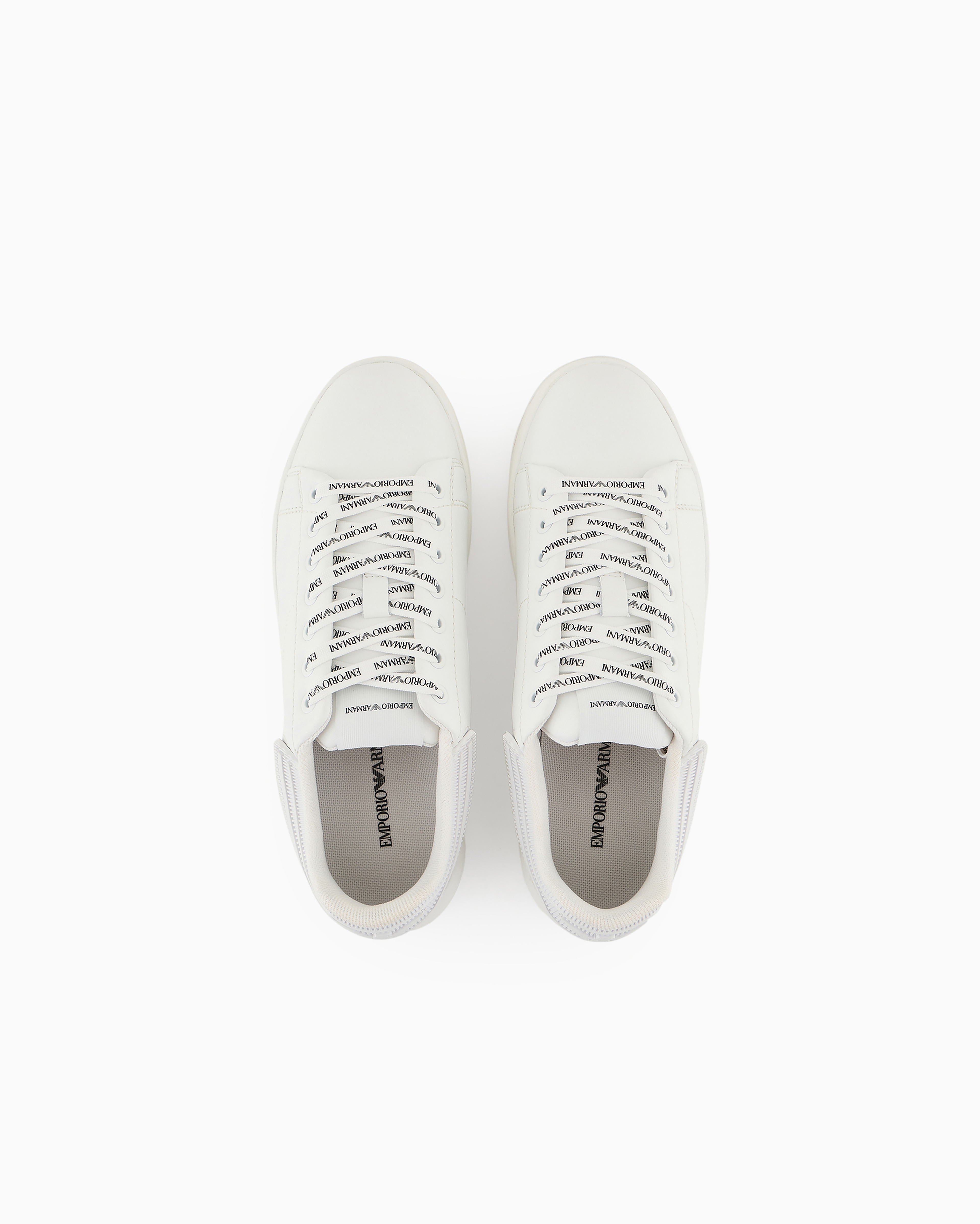 スニーカー EMPORIO ARMANI Men Sneakers White X4X694XF846 01015 Leather sneakers with side logo | Emporio Armani