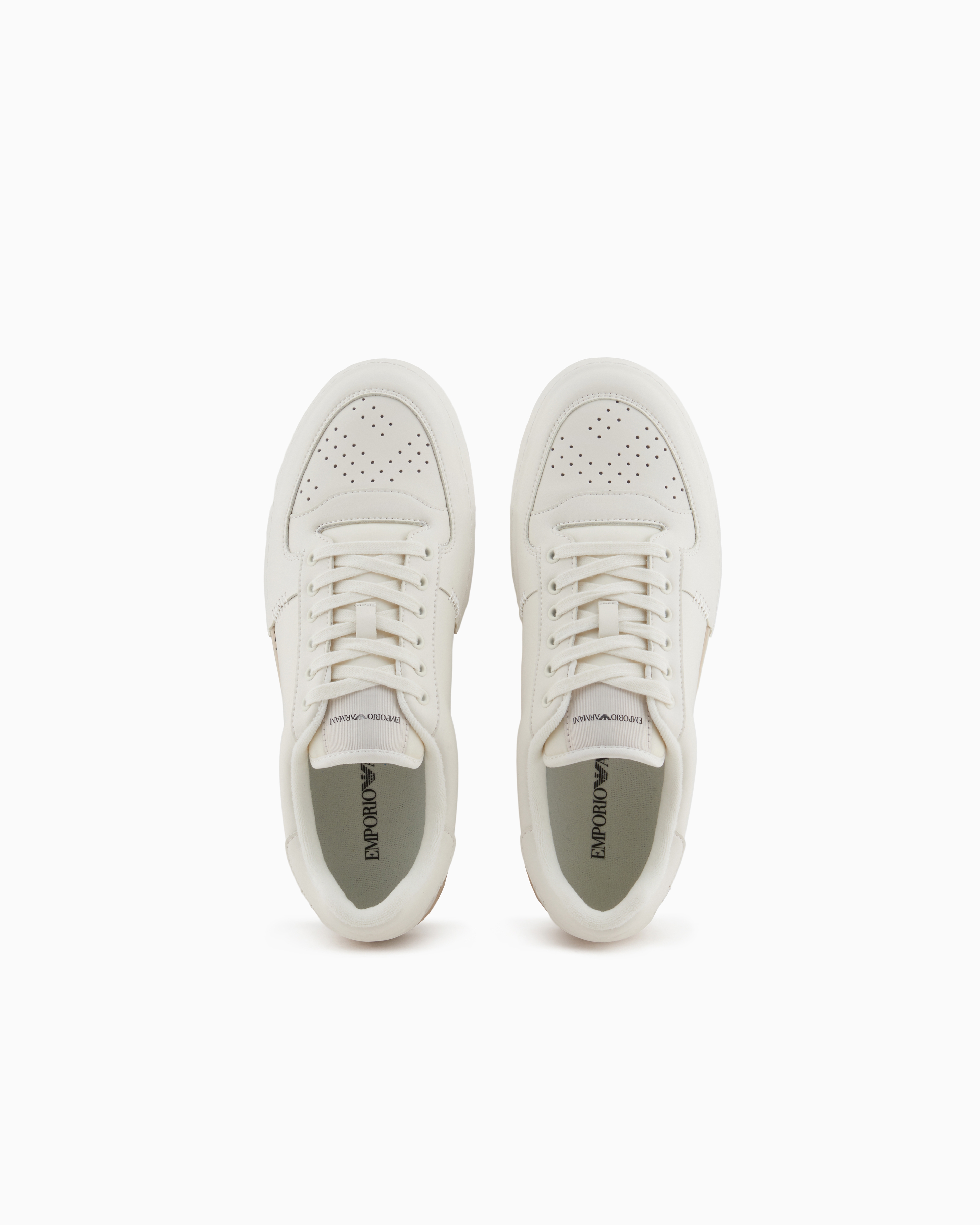 Emporio Armani◆半透明ソール レザースニーカー 2色 国内未入荷 EA7 アルマーニ スニーカー EMPORIO ARMANI エンボスレザー CC