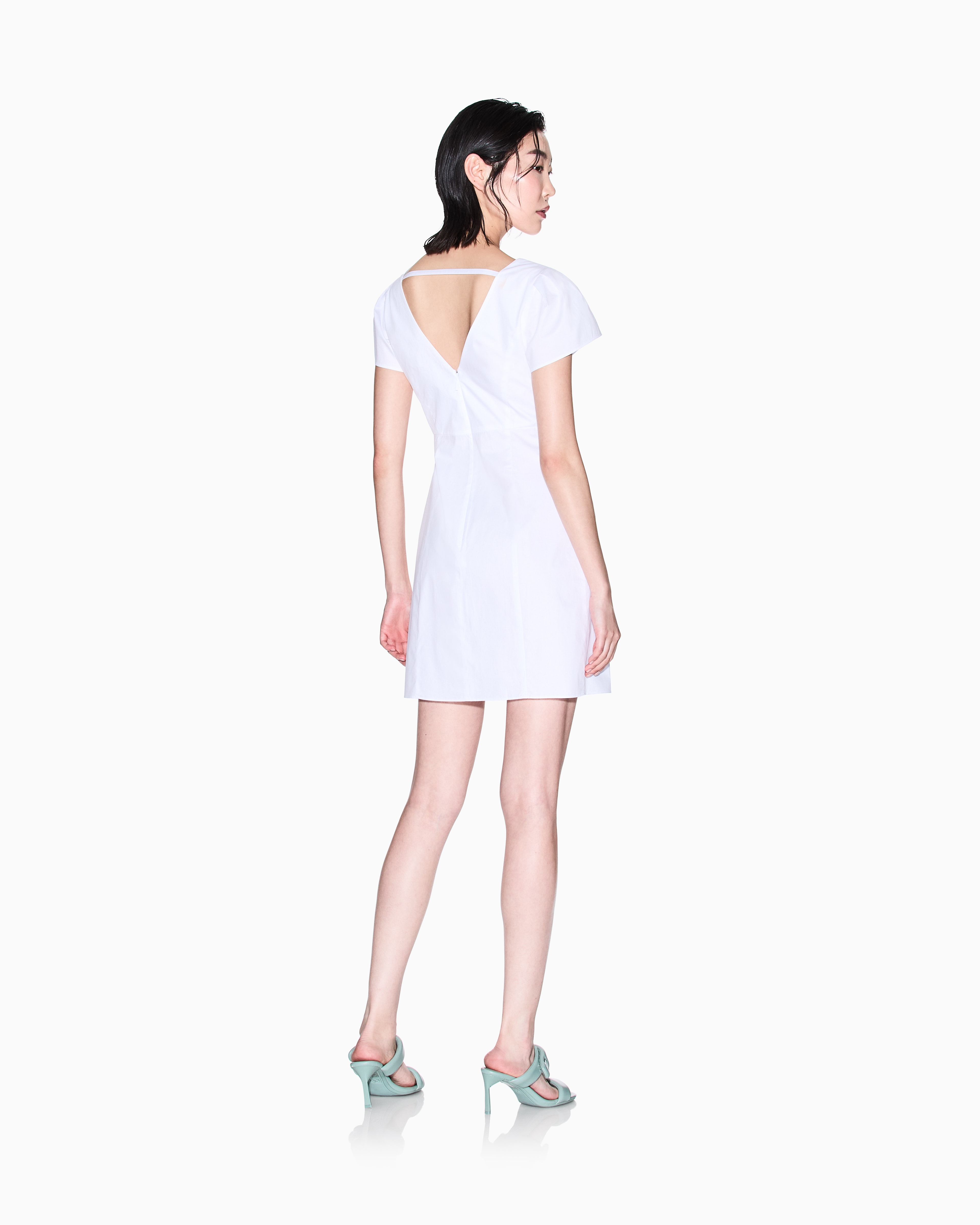 Armani Exchange - ASV Cotton Short Dress, Woman, White, Size: