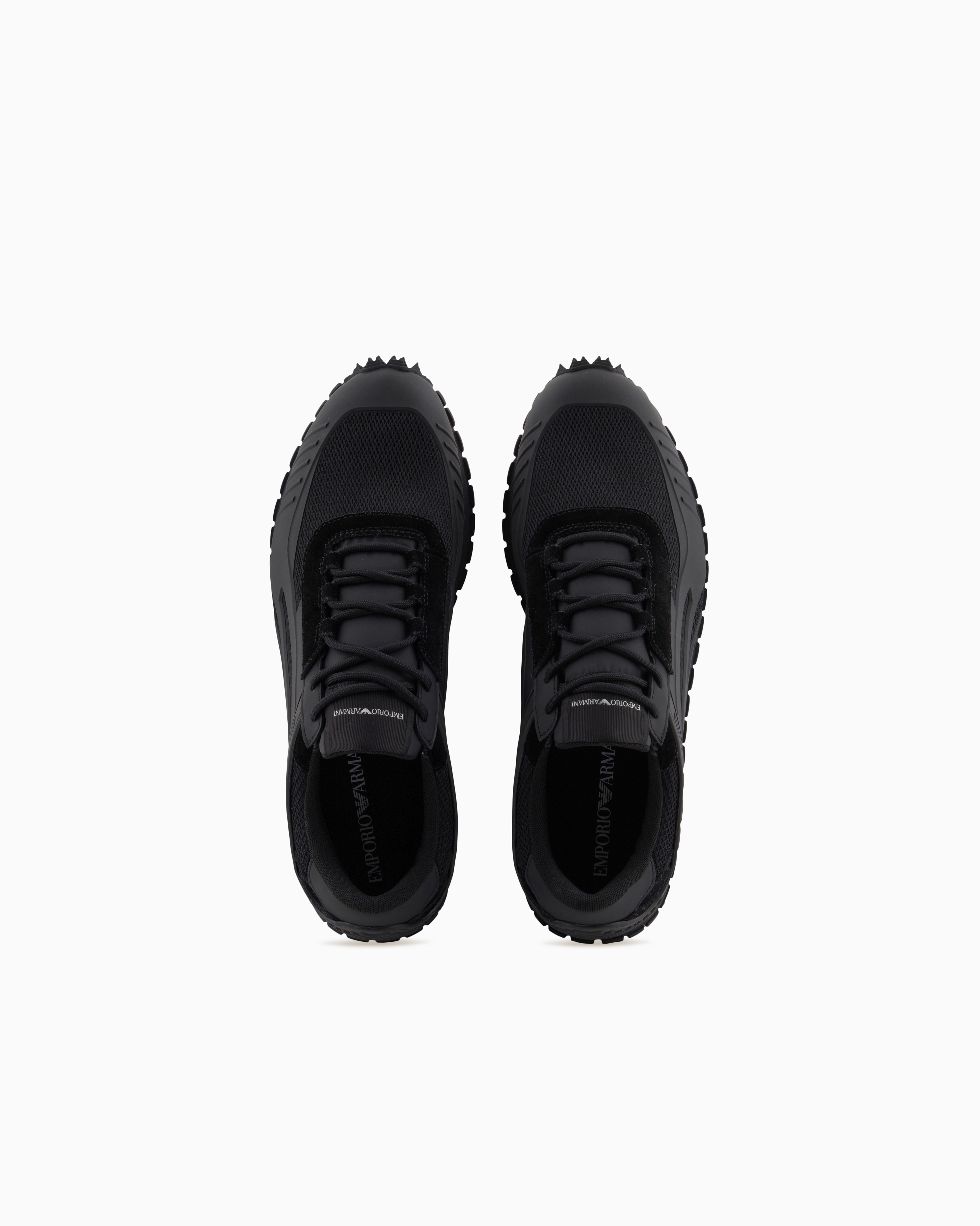 送関込☆EMPORIO ARMANI ロゴ スニーカー Emporio Armani◇ゴールドシグネチャーロゴ付きレザースニーカー