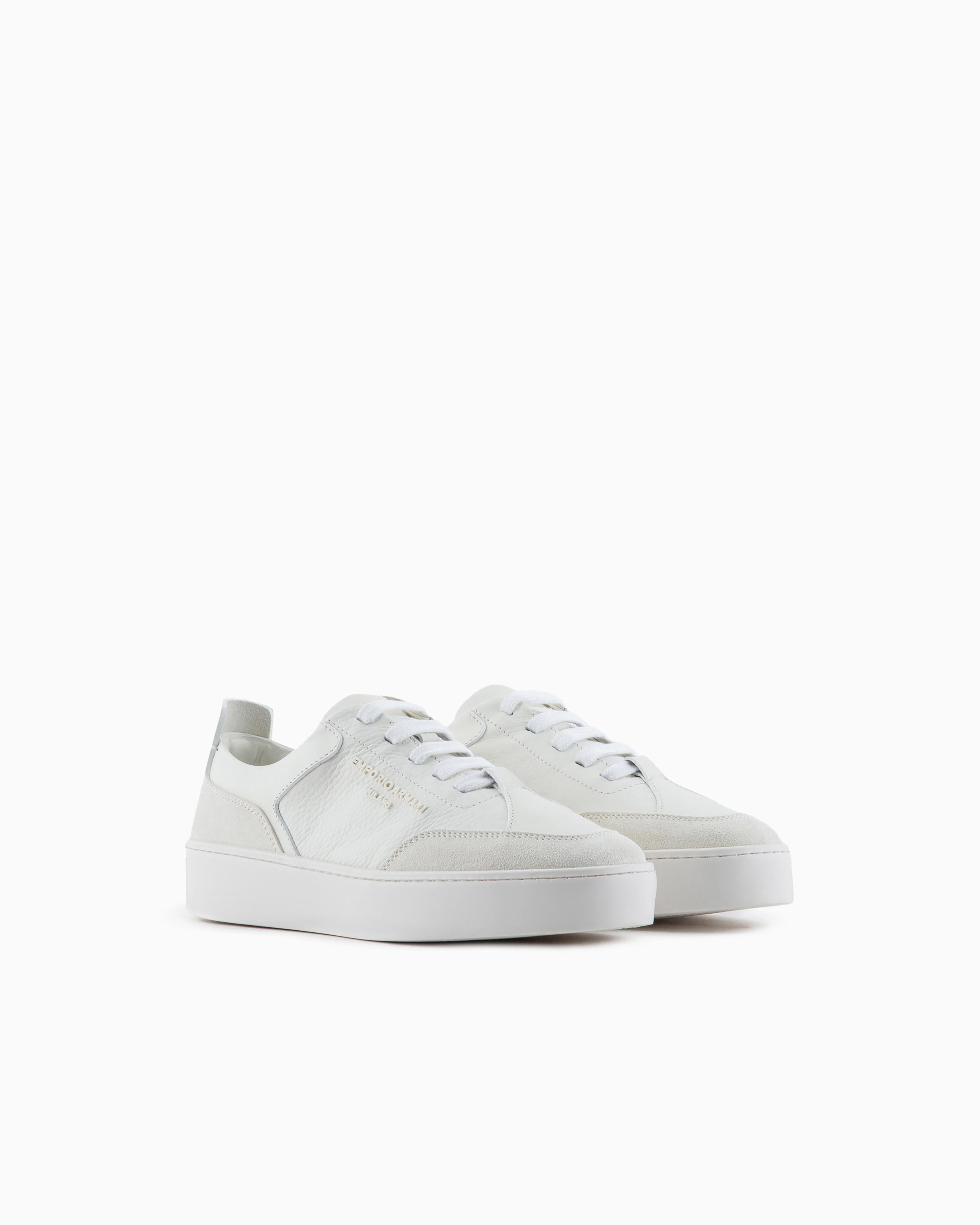 Emporio Armani◆しなやかなレザースニーカー 3色 国内未入荷 スニーカー レザー サイドロゴ | Emporio Armani