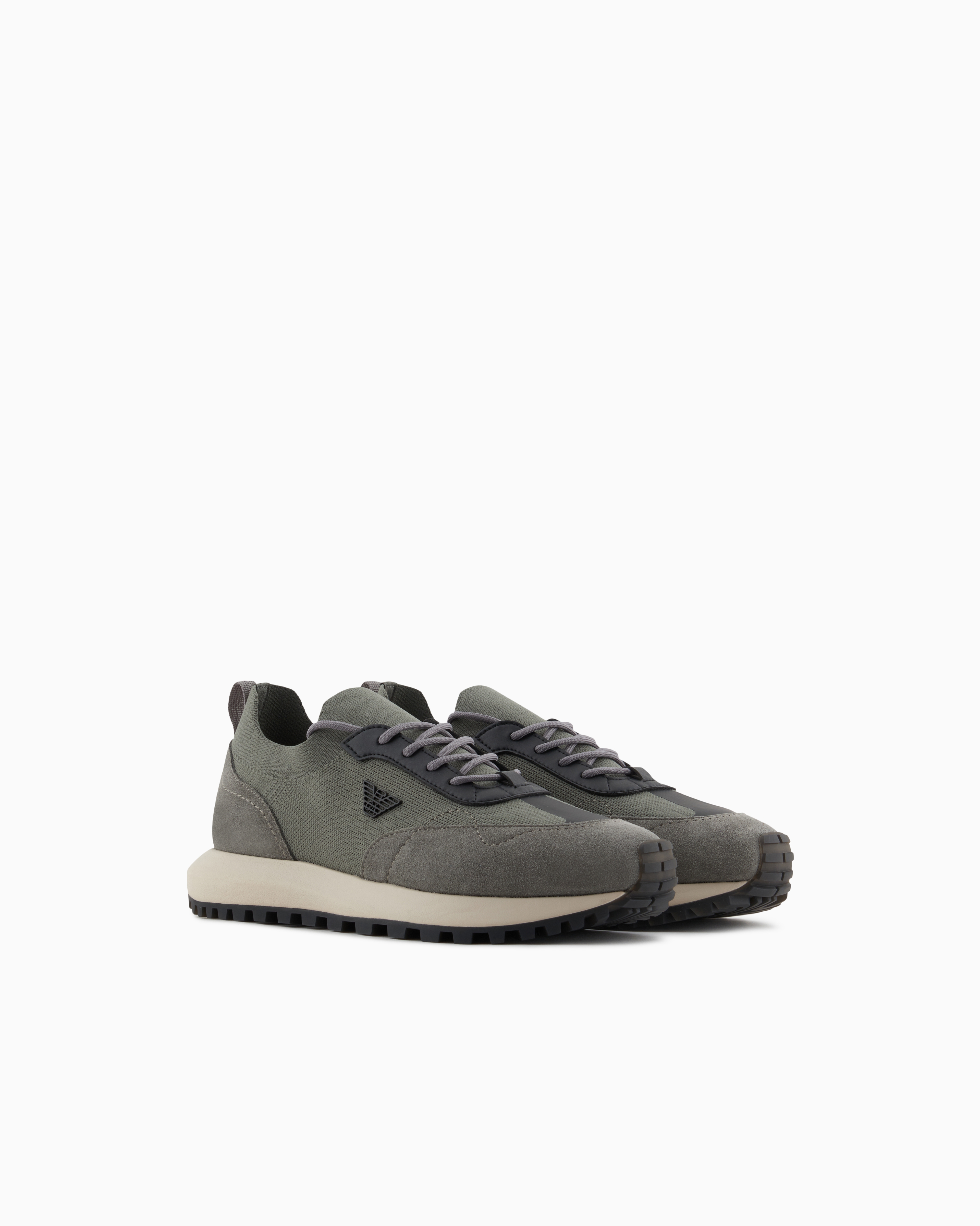 スニーカー Emporio Armani X4Y004 XN796 Sneakers Knit sneakers with suede details | Emporio Armani