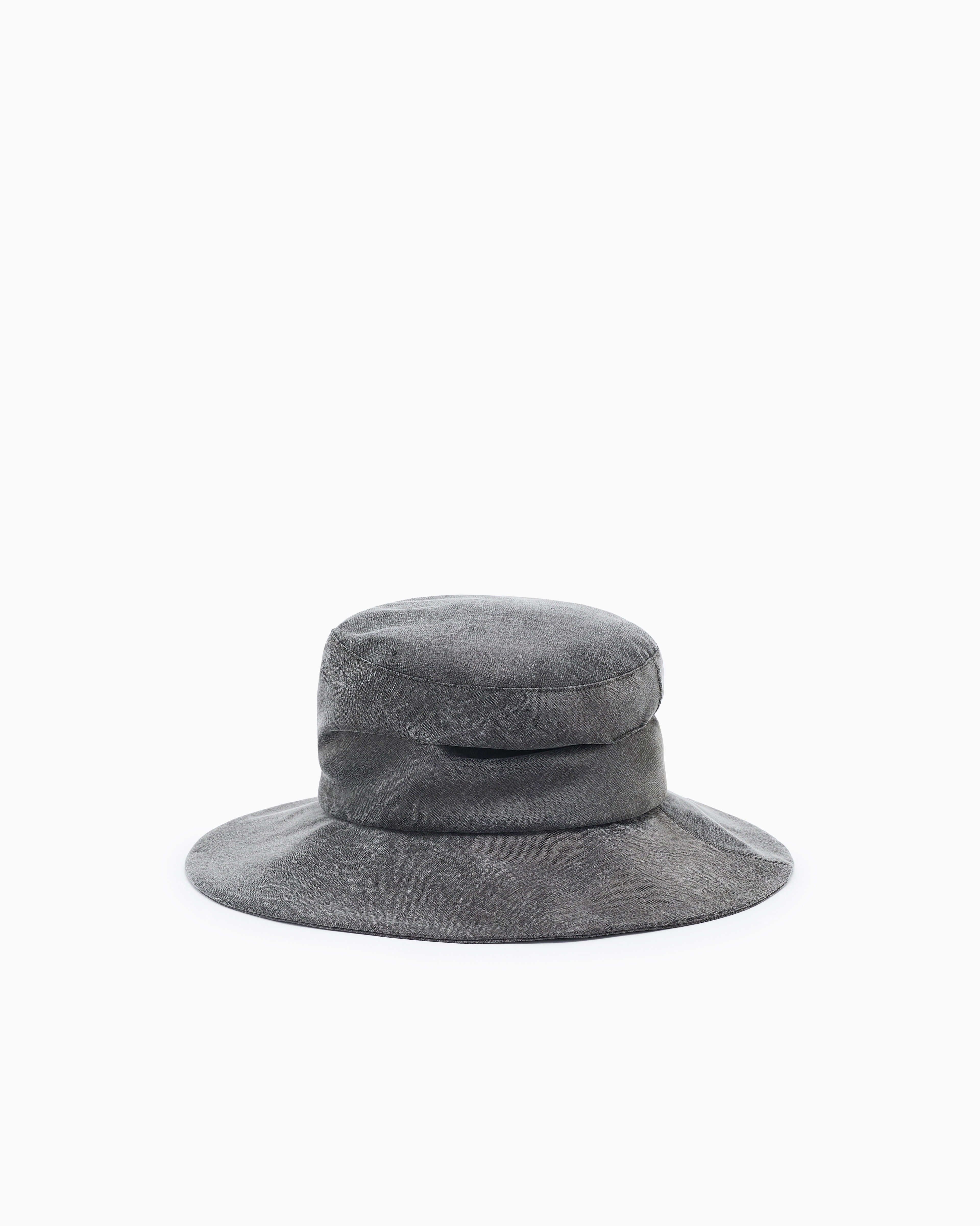Giorgio Armani Chapeau En Viscose Et Cupro In Brown