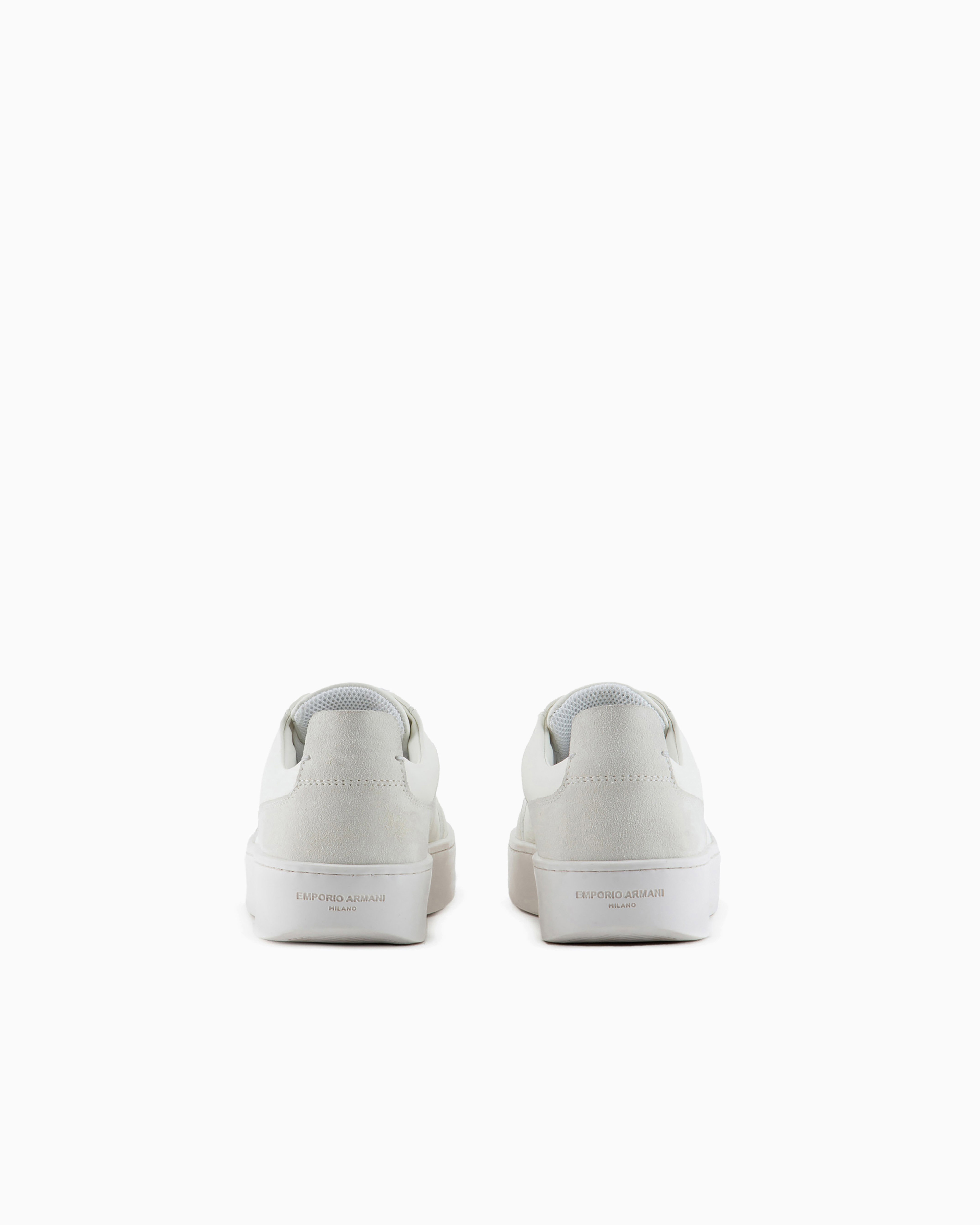 Emporio Armani◆レザー ディテール ナイロンスニーカー ロゴ スニーカー レザー サイドロゴ | Emporio Armani