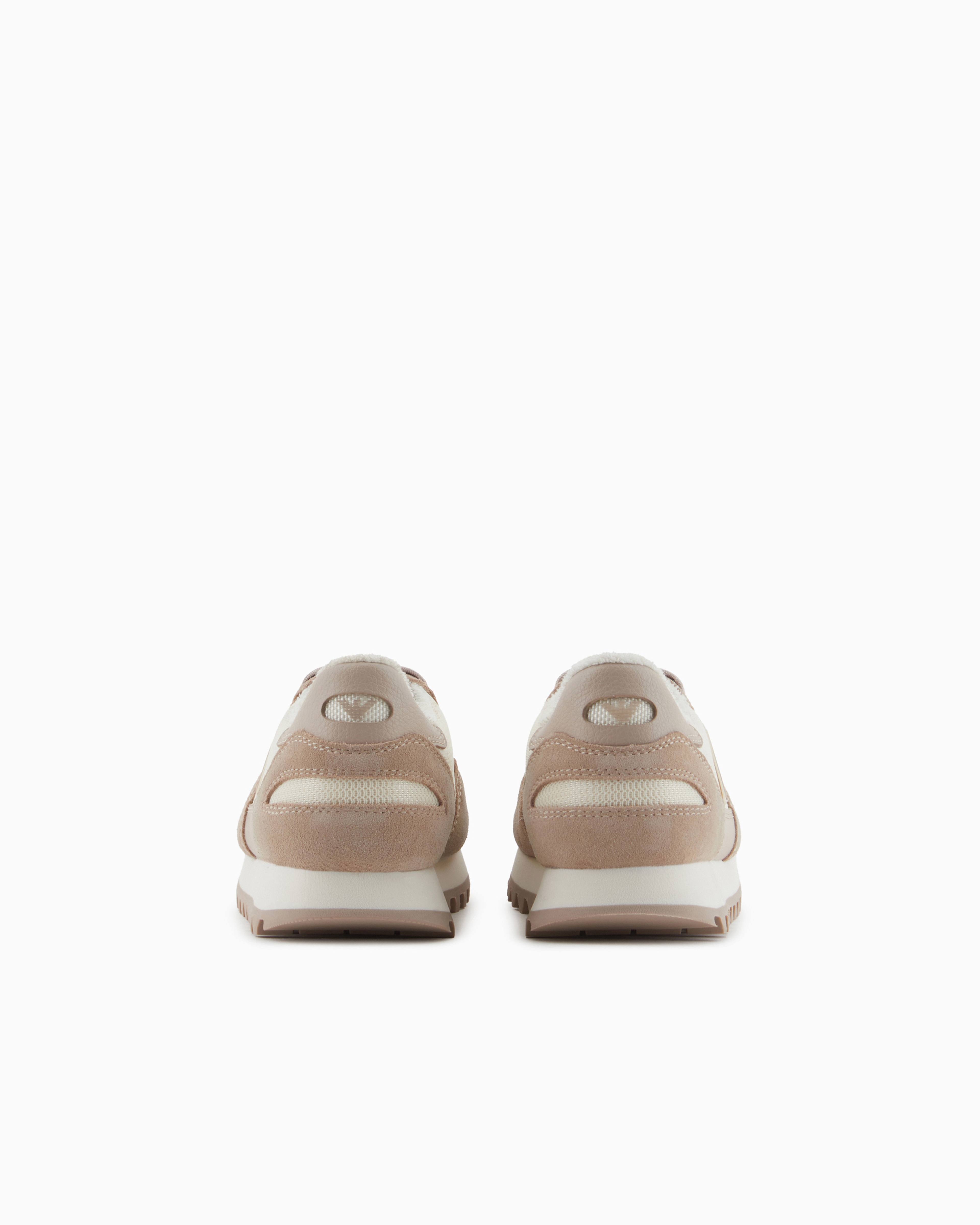 Mesh sneakers with suede details and eagle patch | Emporio