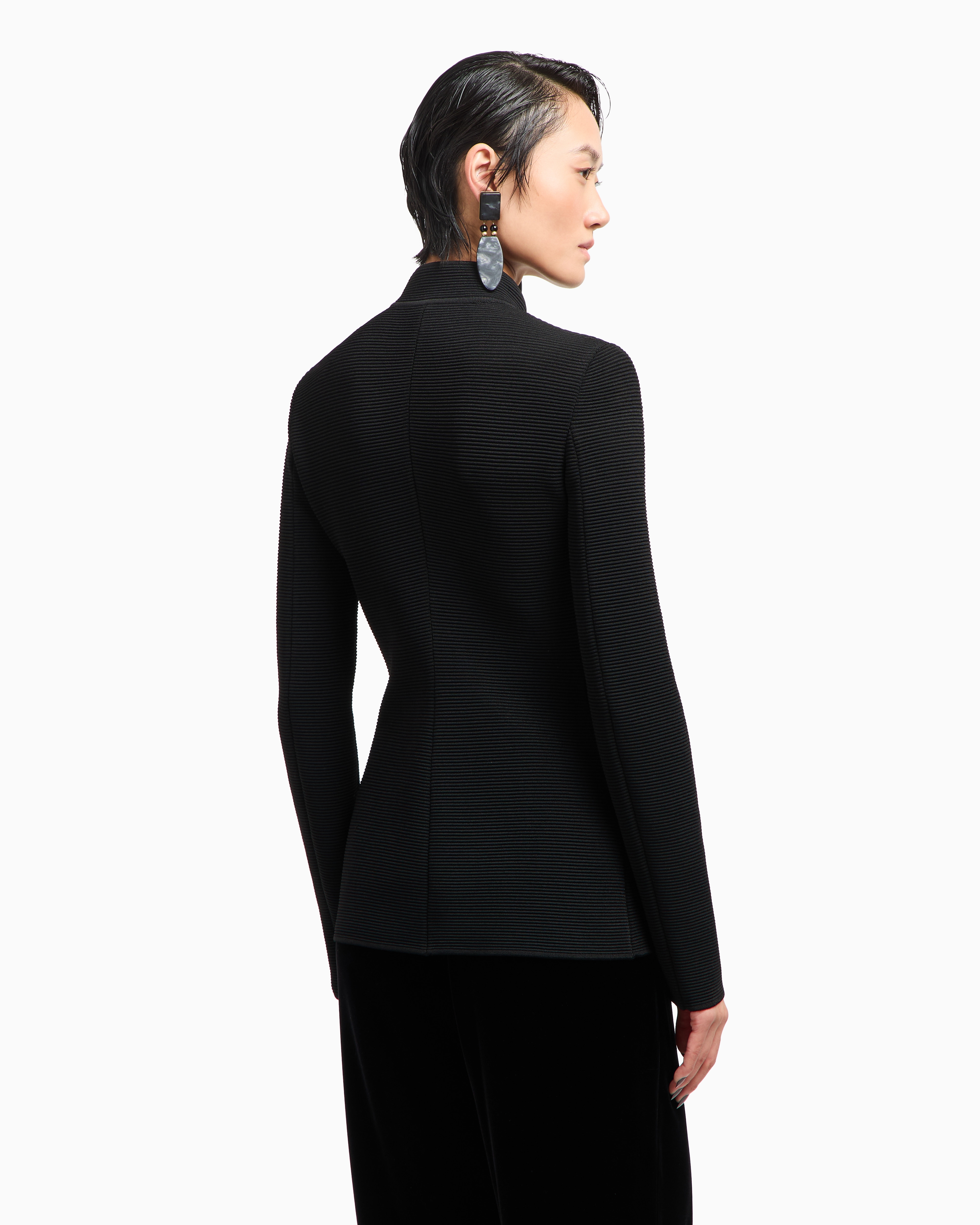 Giorgio Armani ノーカラージャケット 38 GIORGIO ARMANI - GIORGIO ARMANI ノーカラージャケット L