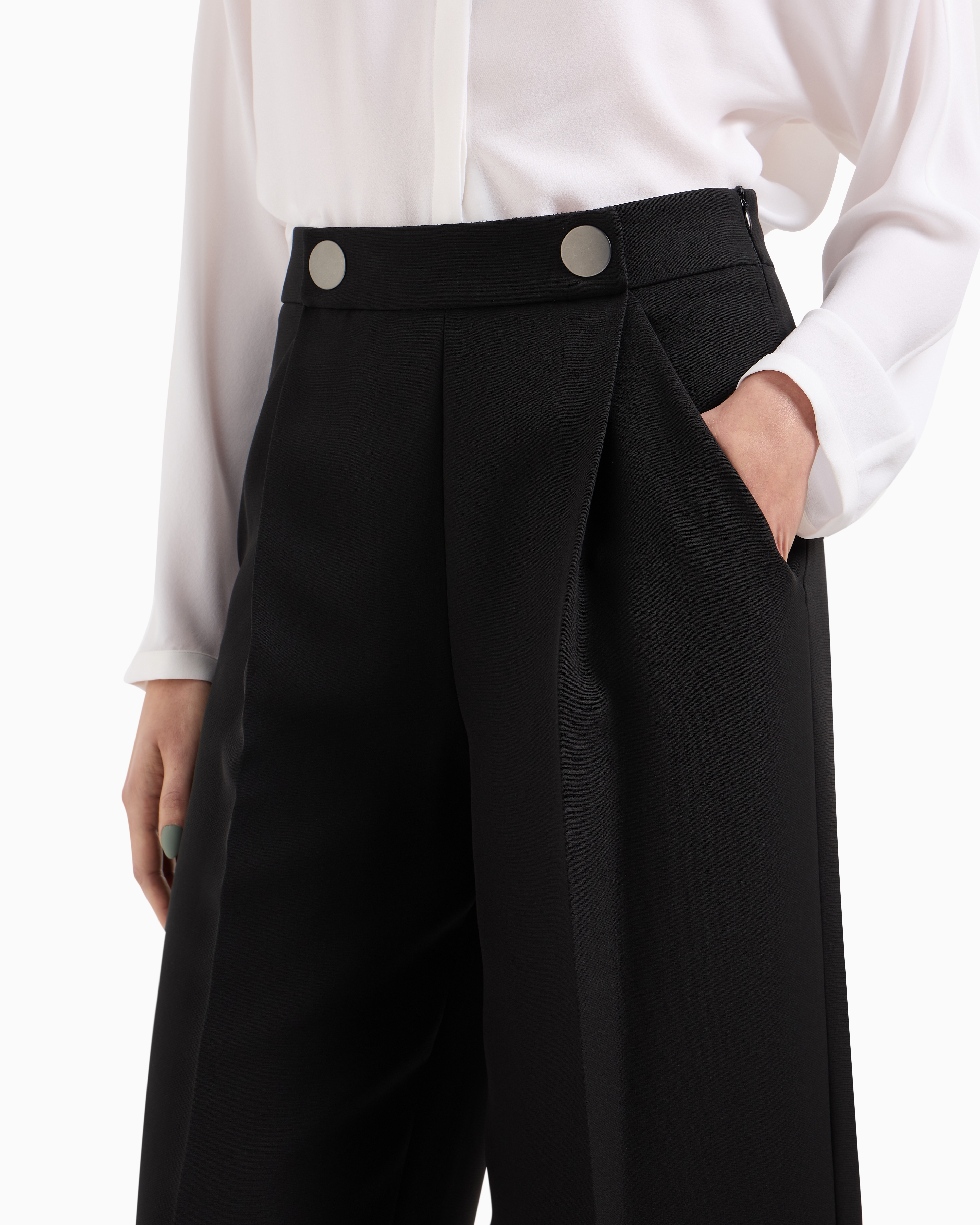 Giorgio Armani Pleated Wide-leg Silk Cady Trousers