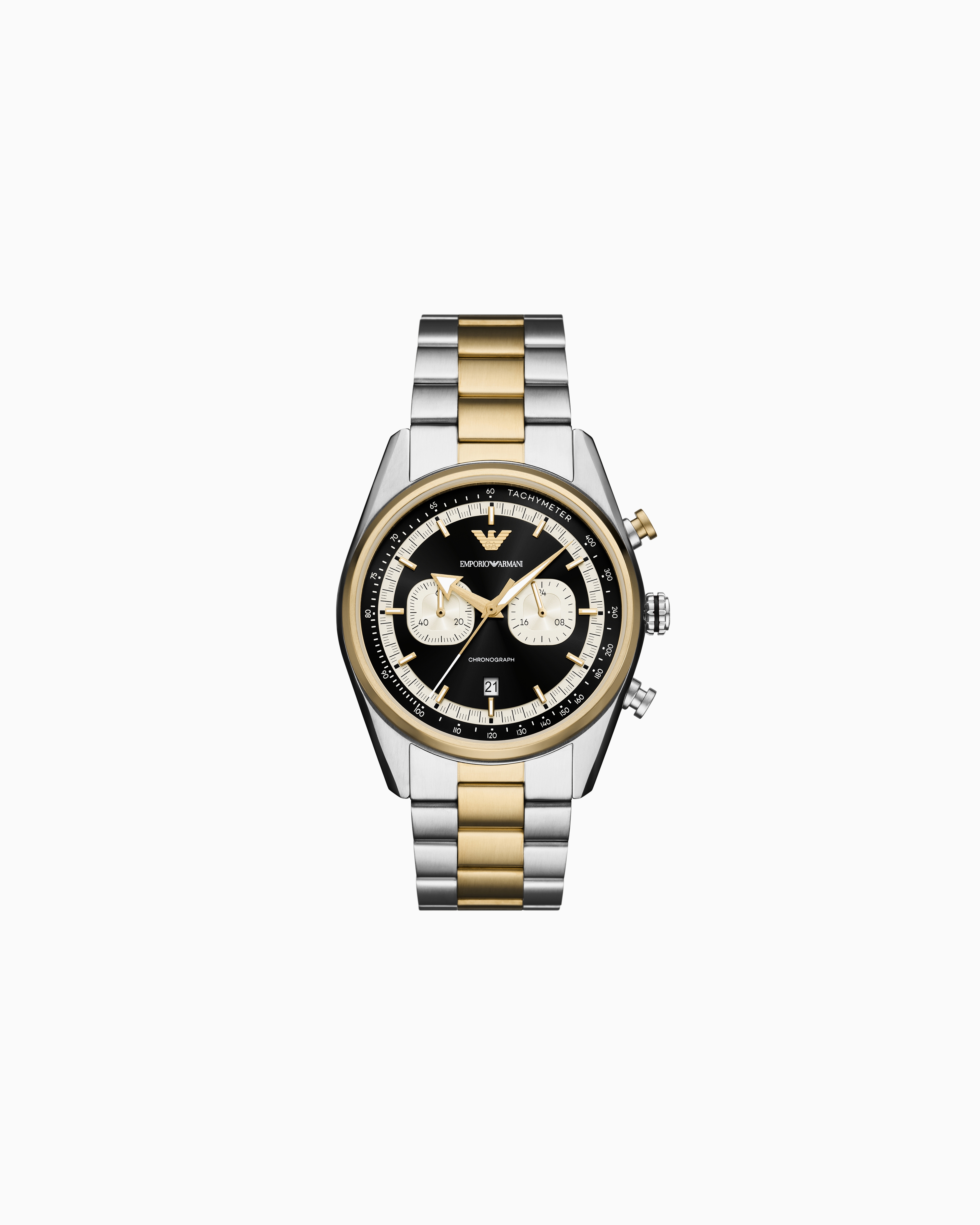 Emporio Armani Steel Strap Watches In Multicoloured