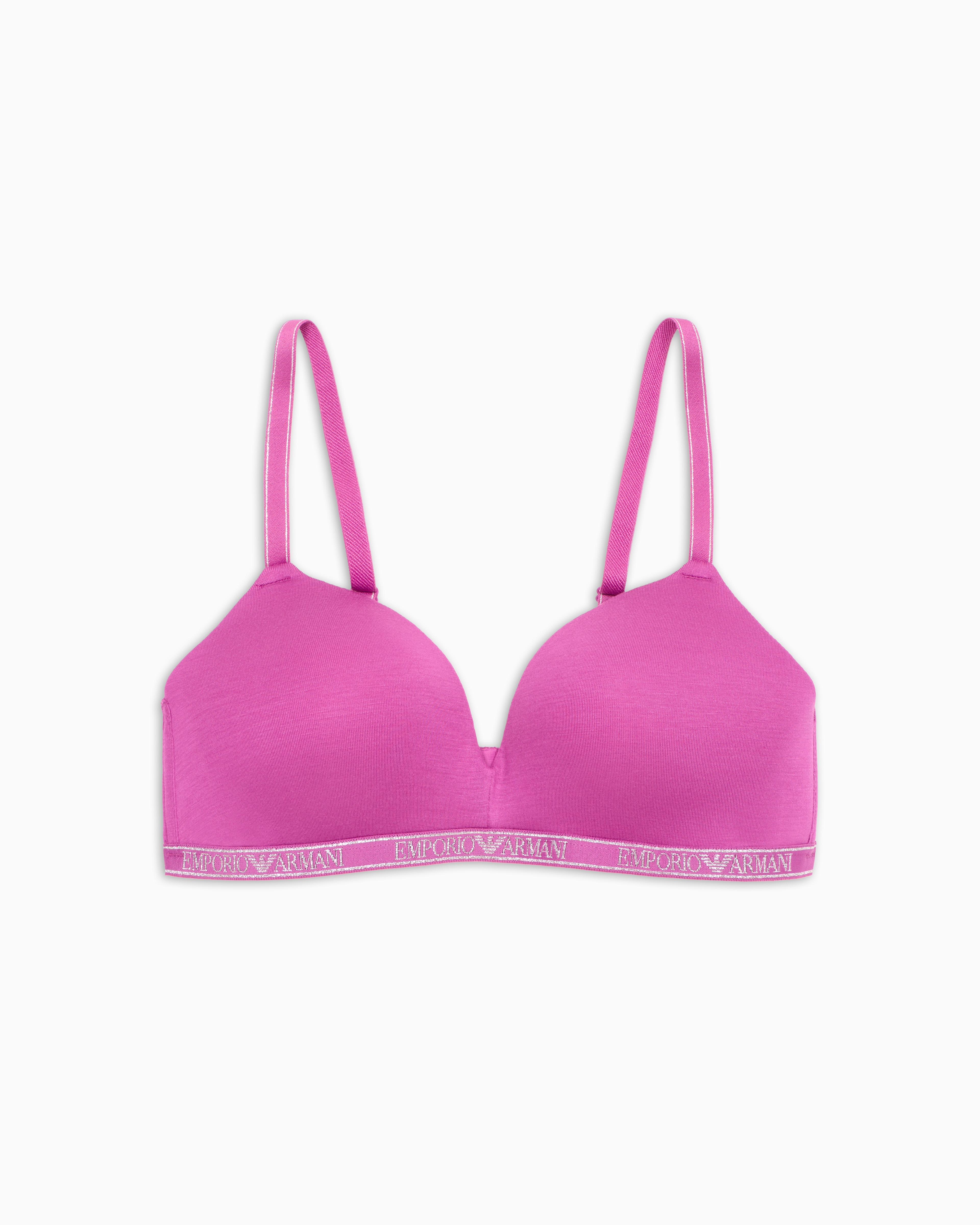 Emporio Armani Asv Essential Studs Viscose Padded Triangle Bra