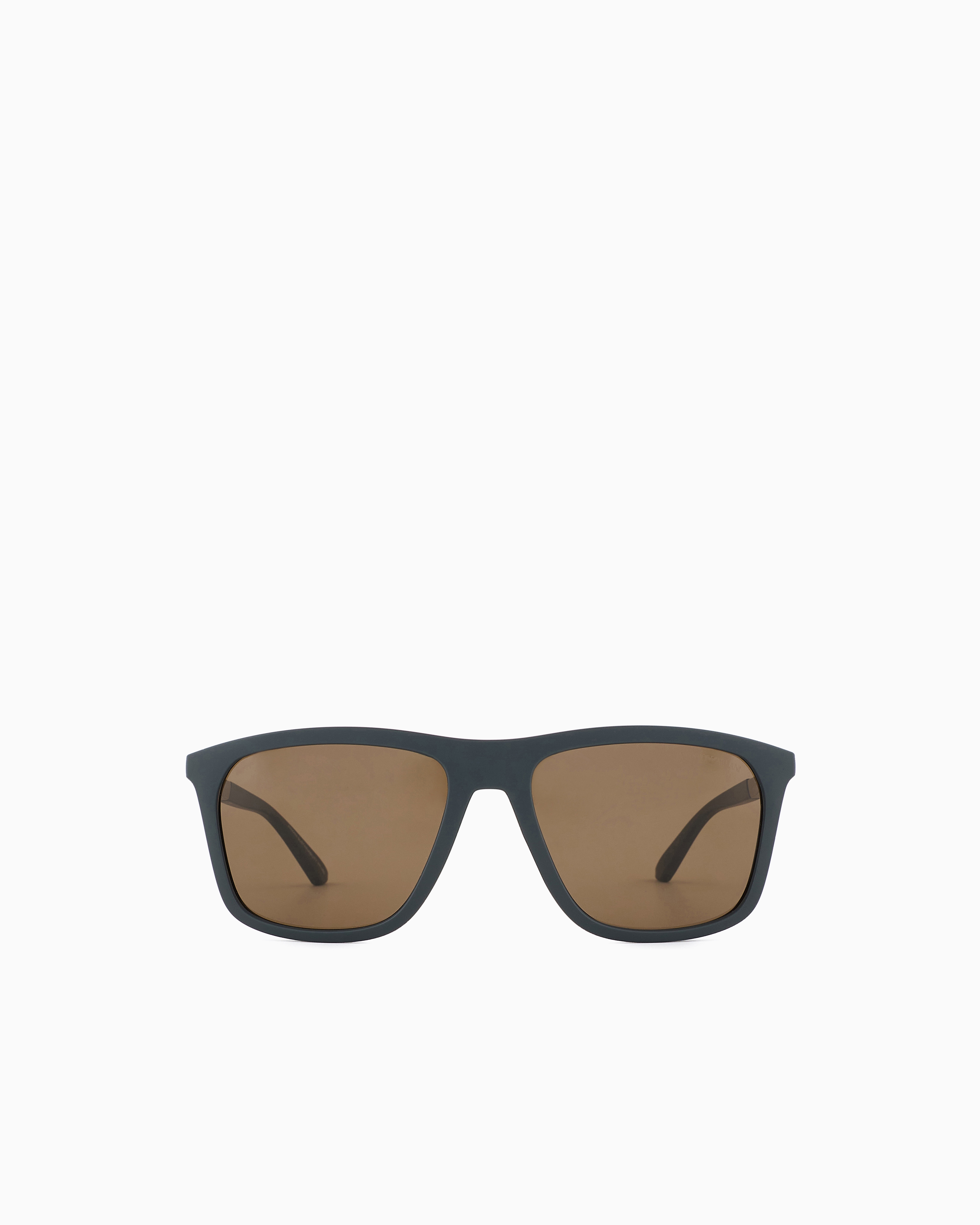 Emporio Armani - Men’s Asian-fit square sunglasses, Man, Grey, Size: 57L
